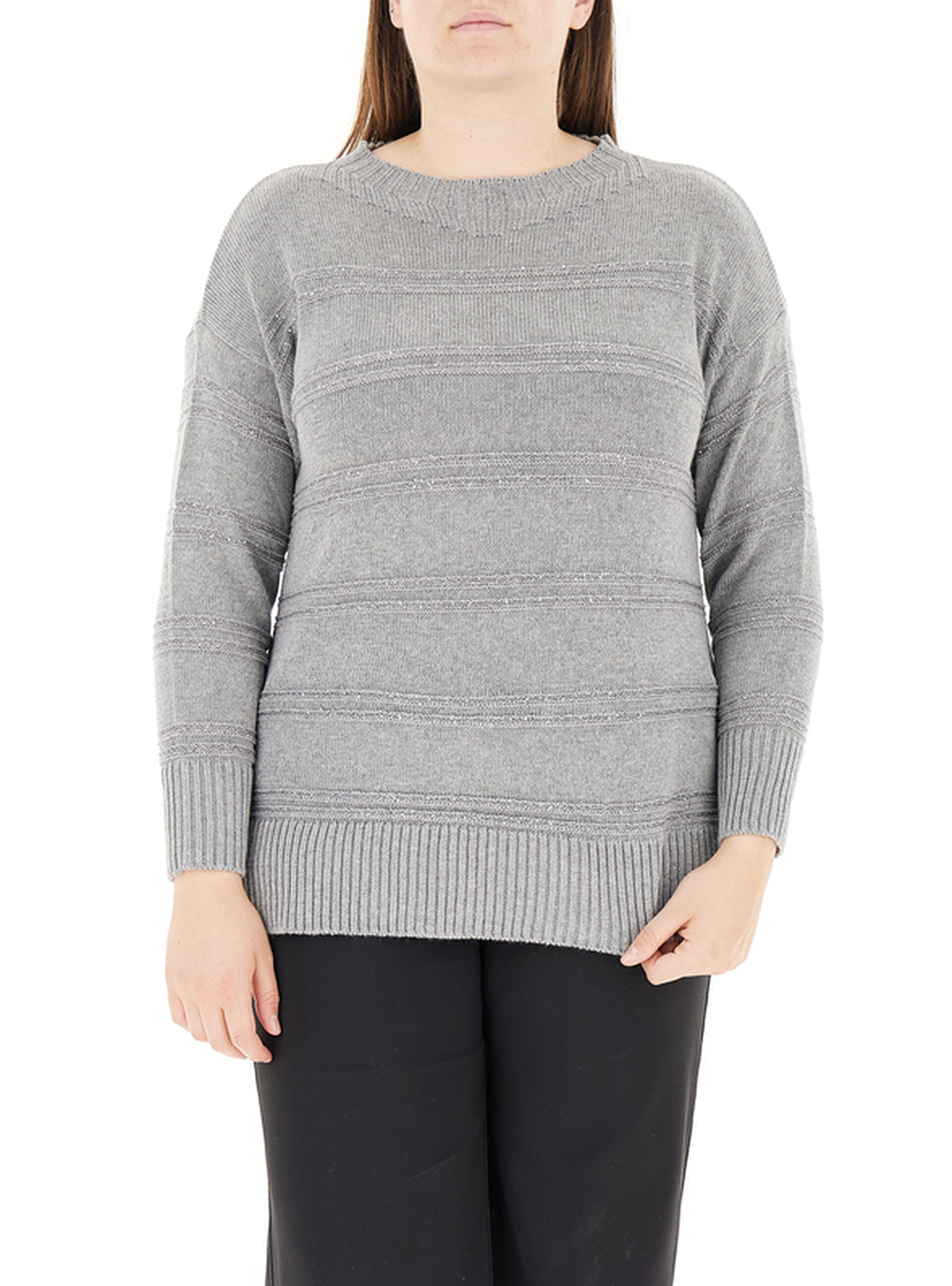Maglione misto lana GRIGIO S