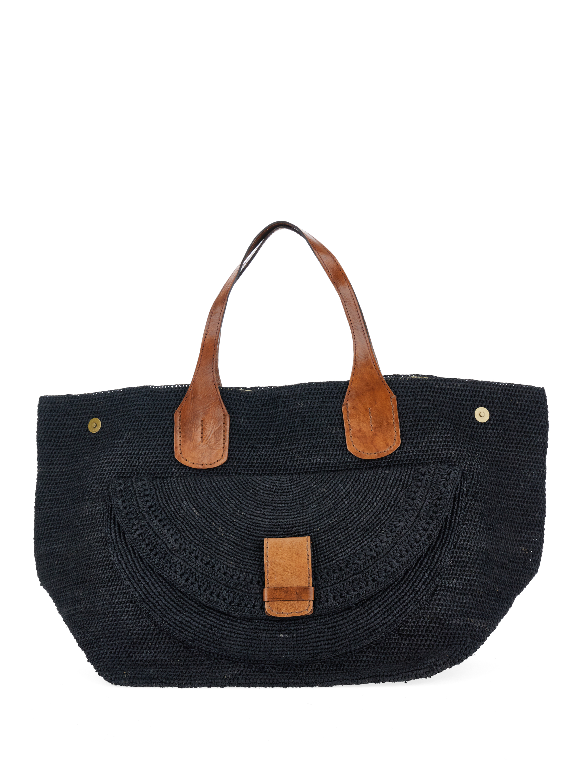 IBELIV Borsa in rafia NERO