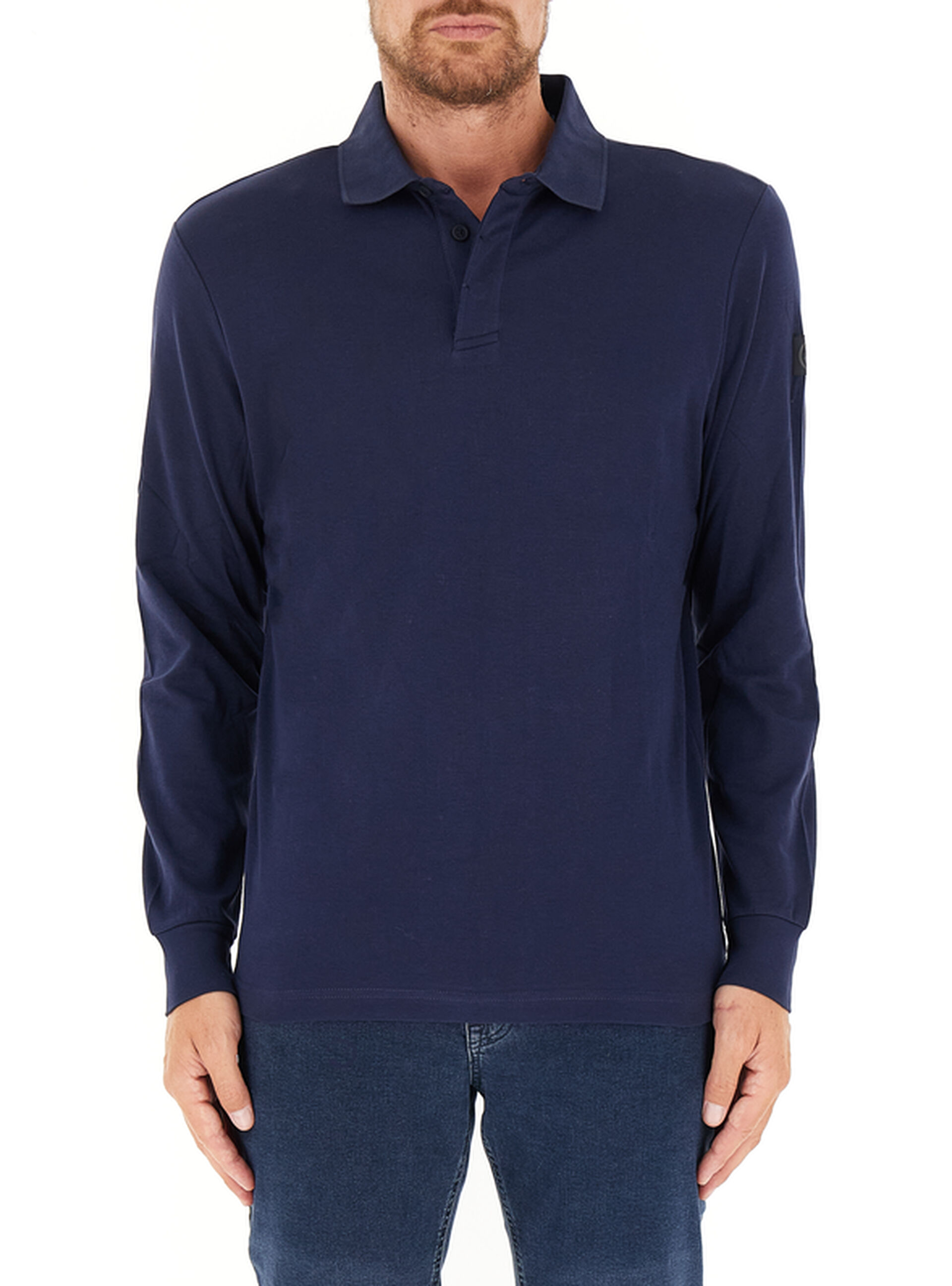 Polo maniche lunghe BLU NAVY XXL