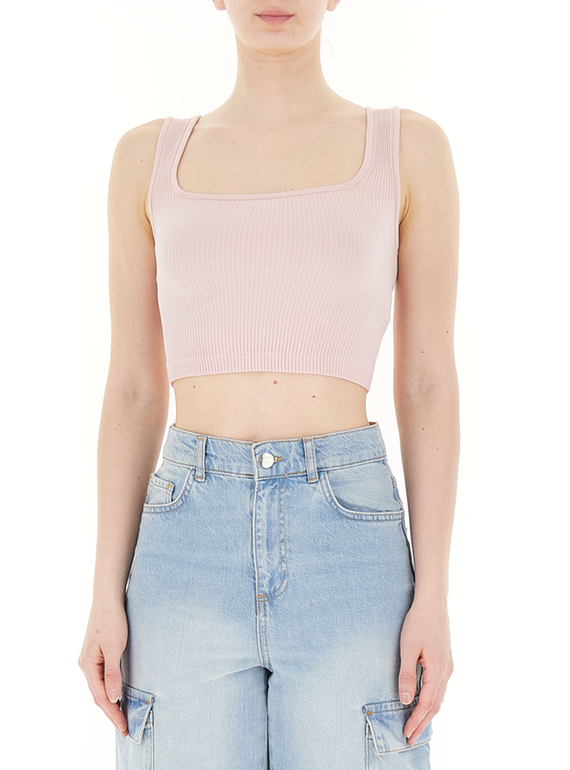 EMME MARELLA Top a costine ROSA