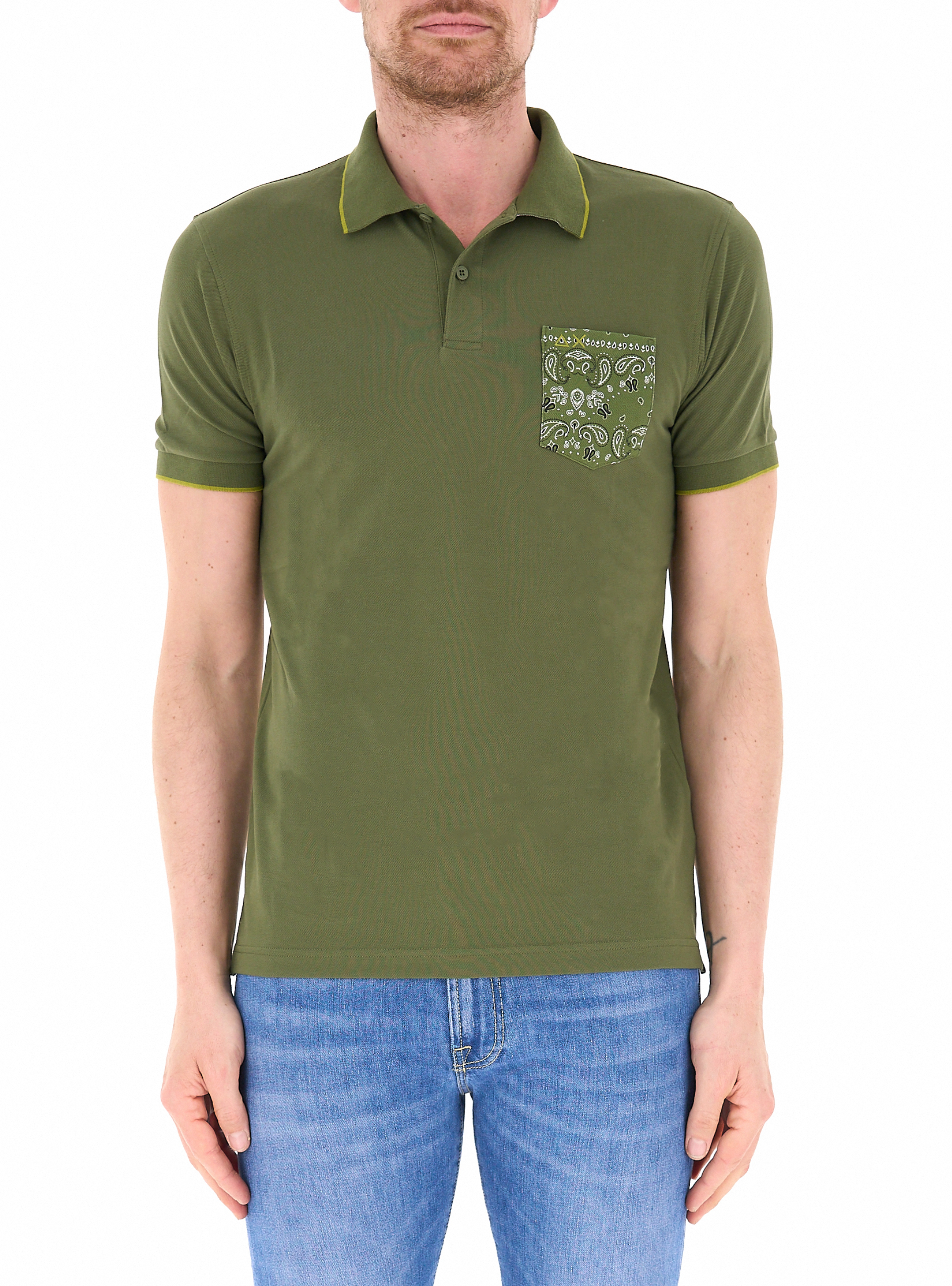 Polo maniche corte VERDE OLIVA L