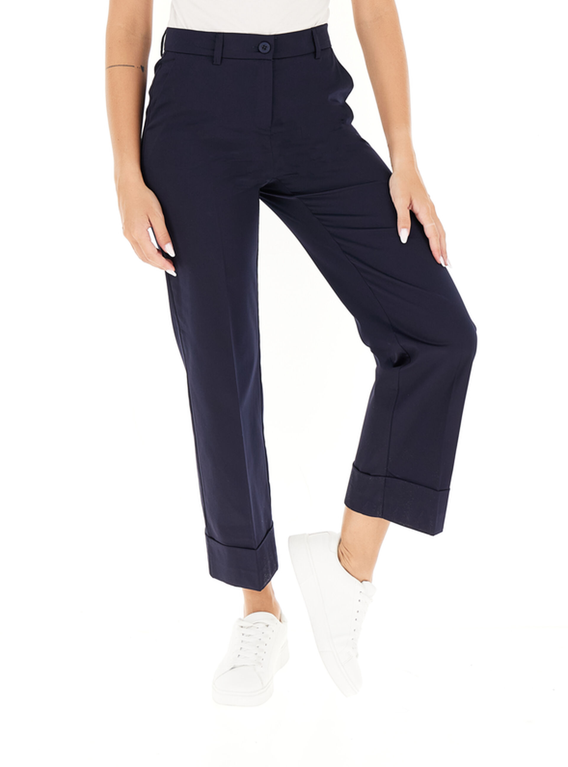 Pantalone wide leg BLU NAVY
