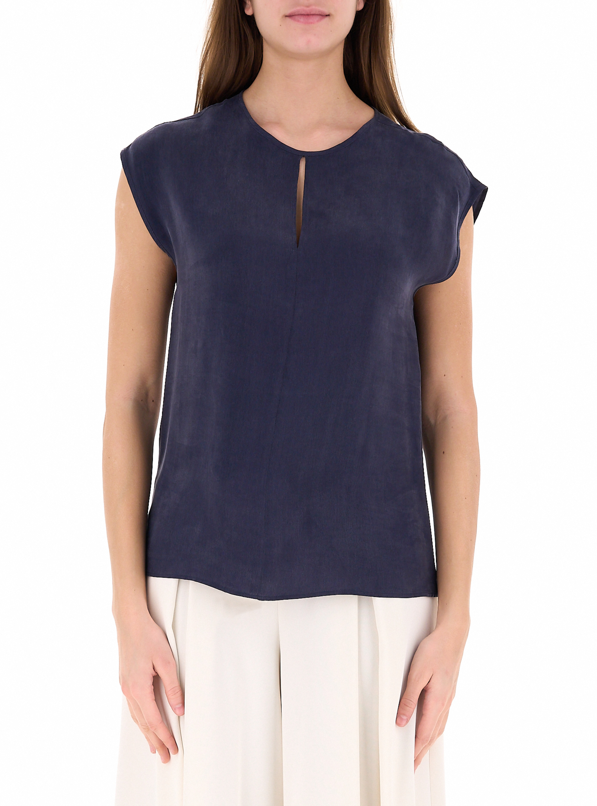 PENNYBLACK Blusa in cupro BLU NAVY