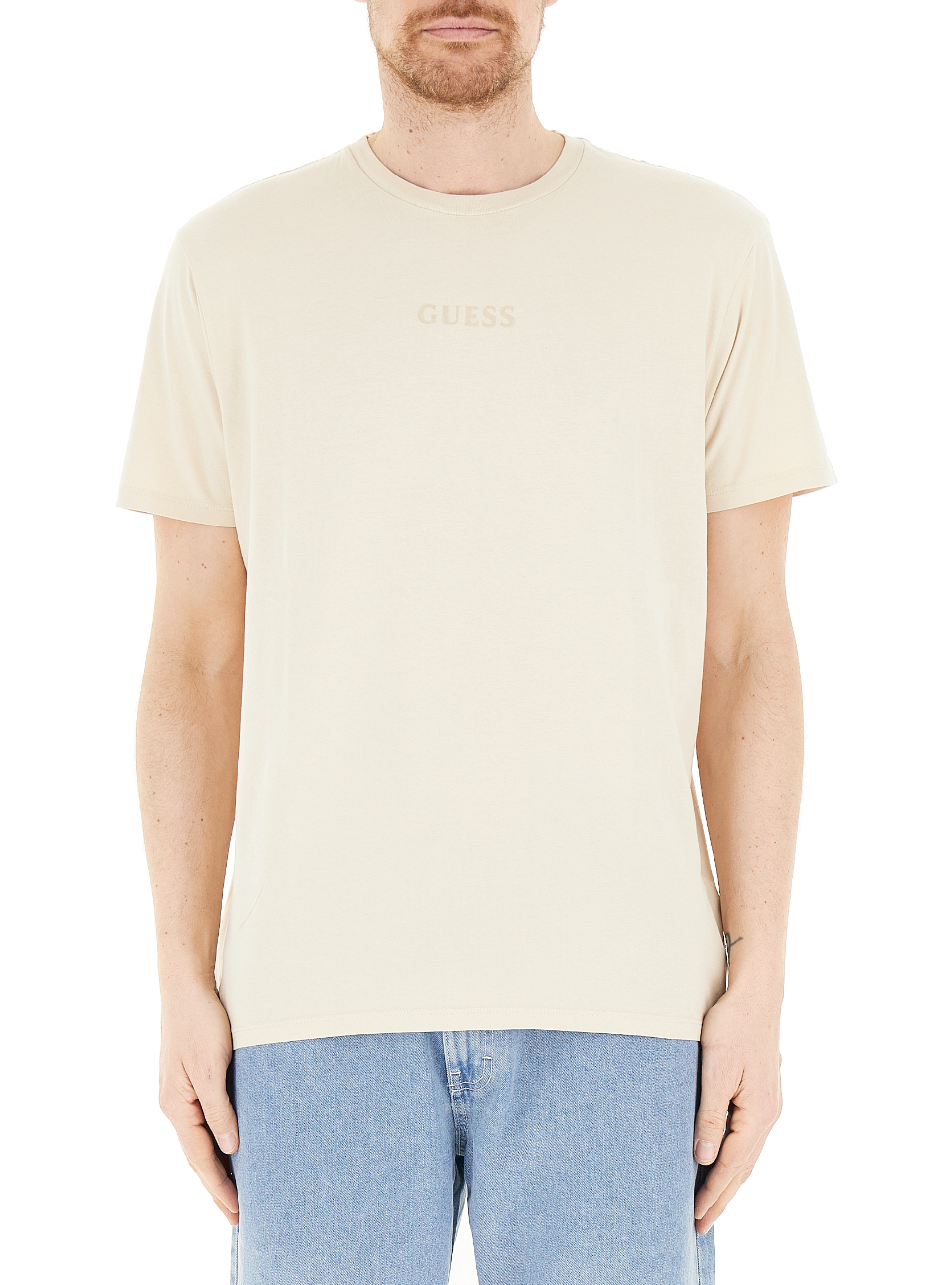 Guess T-shirt girocollo BEIGE