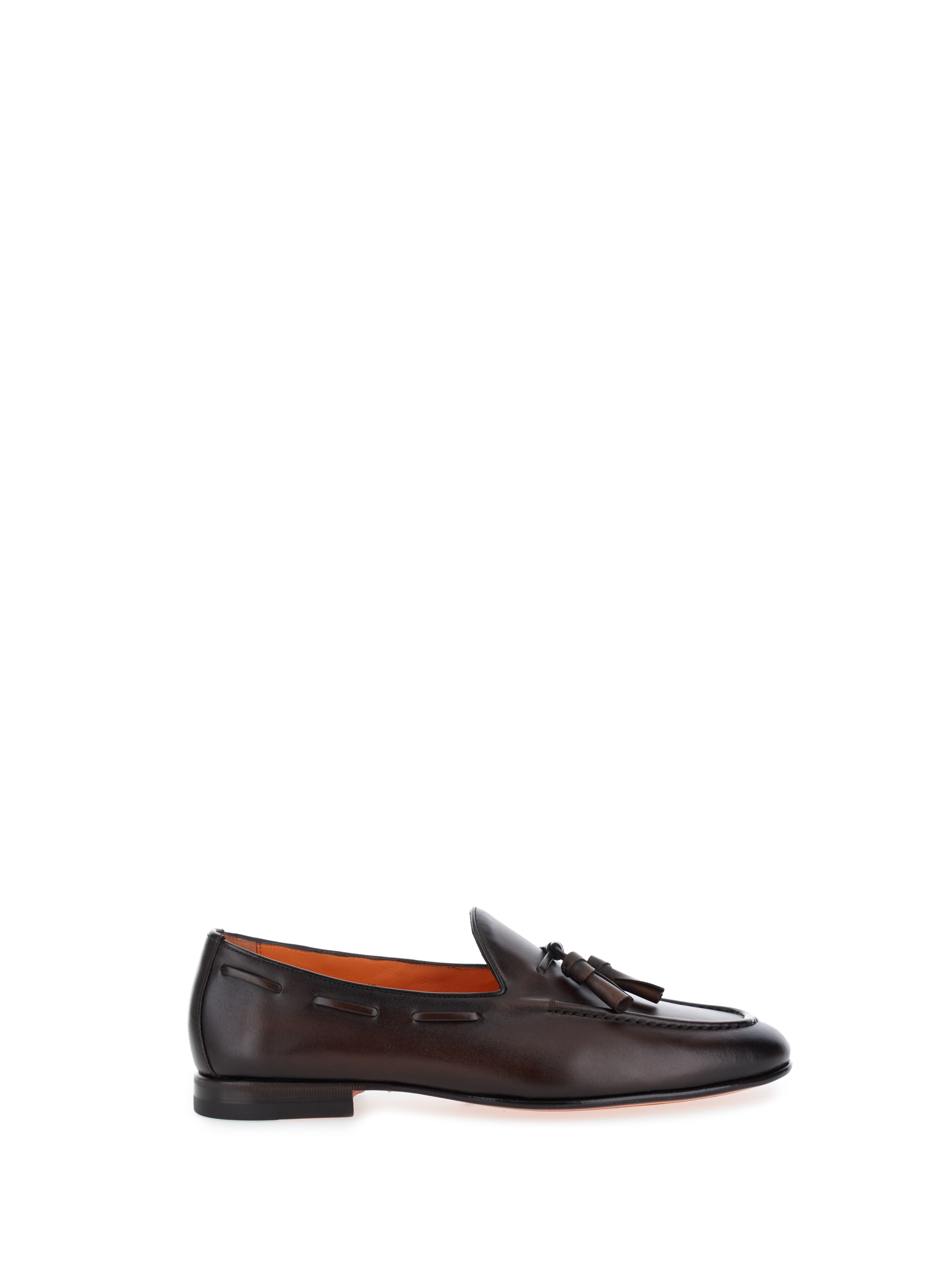 SANTONI Mocassini in pelle MARRONE