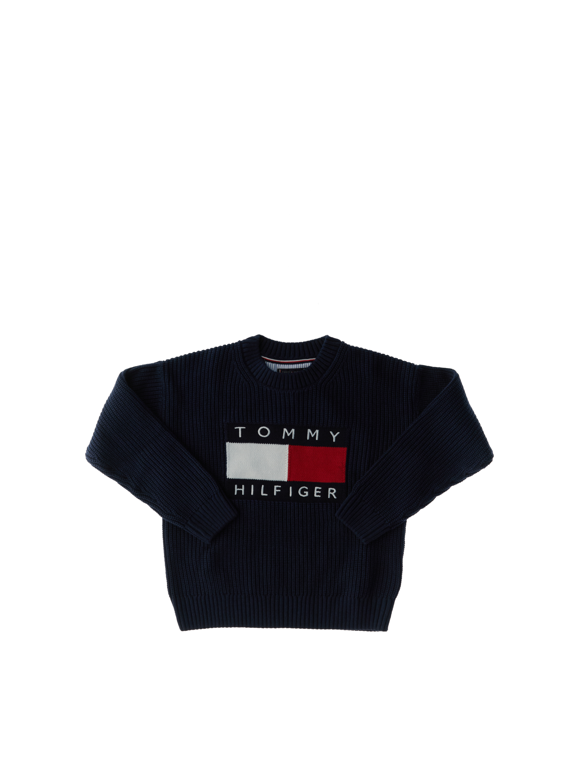 Maglione con logo BLU NAVY 12