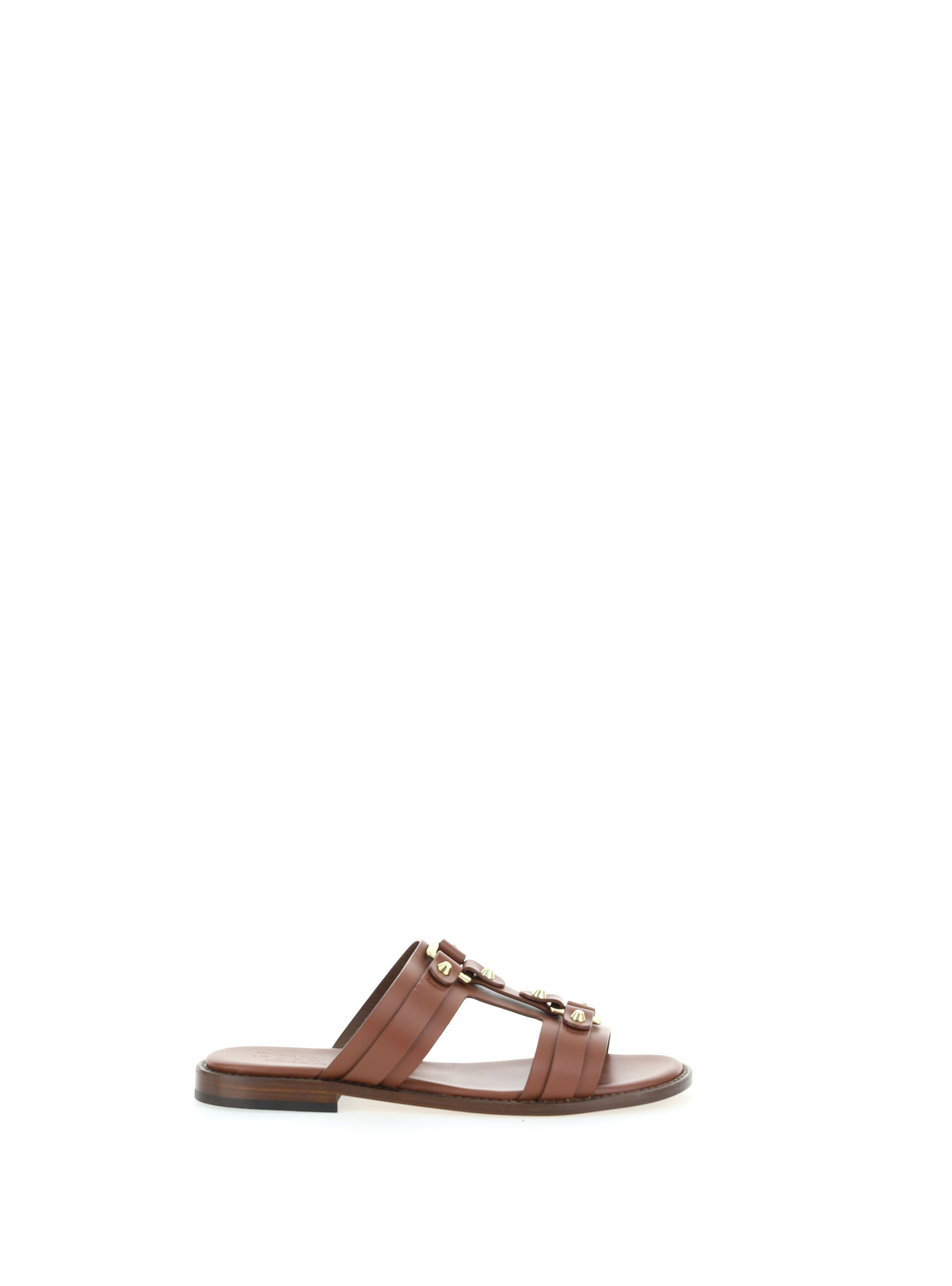 DOUCAL'S Ciabatte in pelle MARRONE
