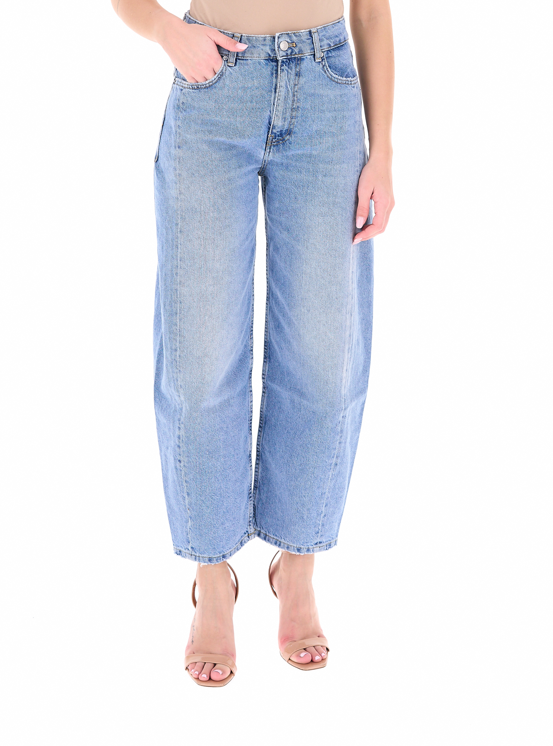 Jeans wide leg AZZURRO CHIARO