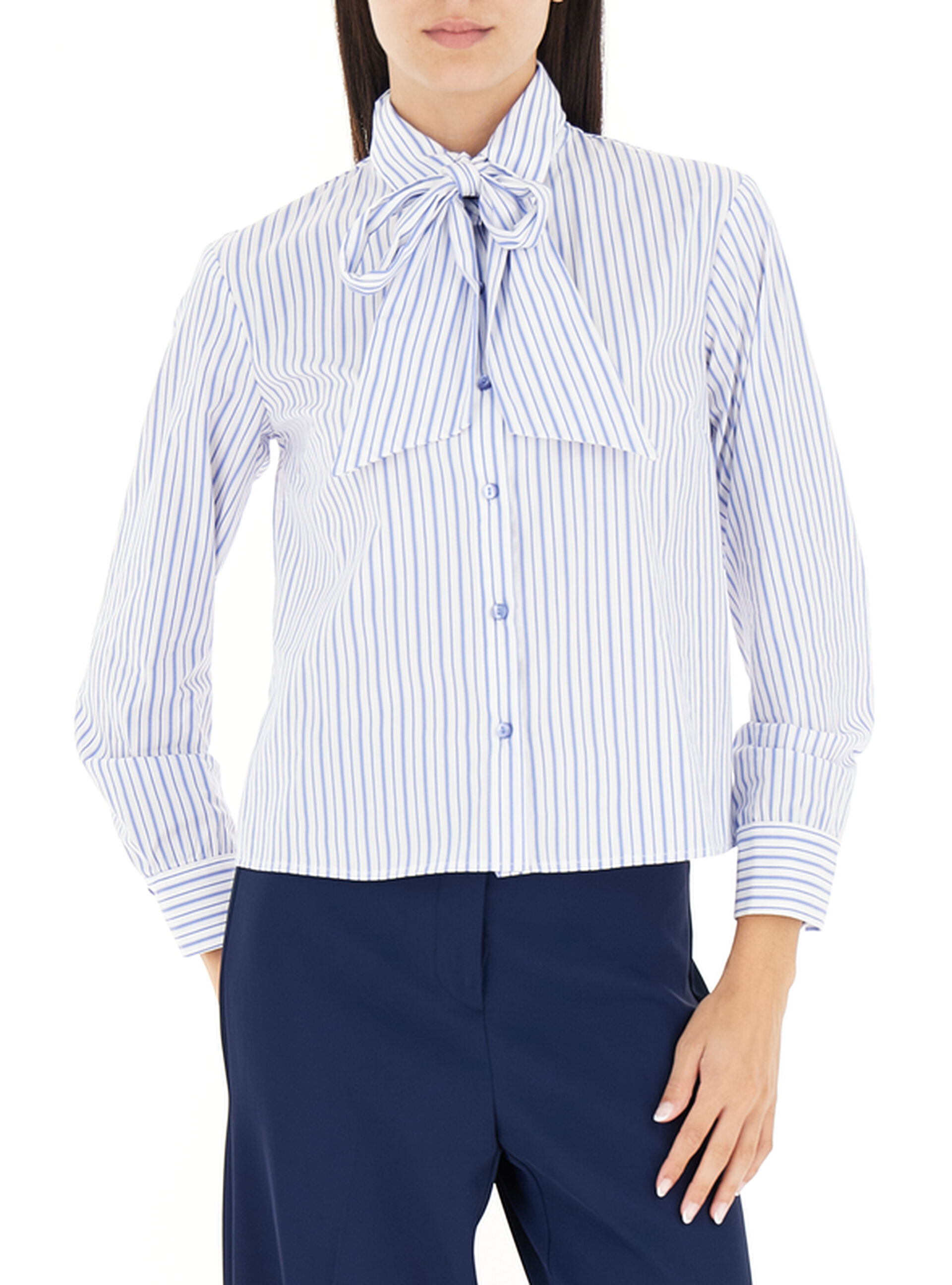 Camicia con fioccco AZZURRO