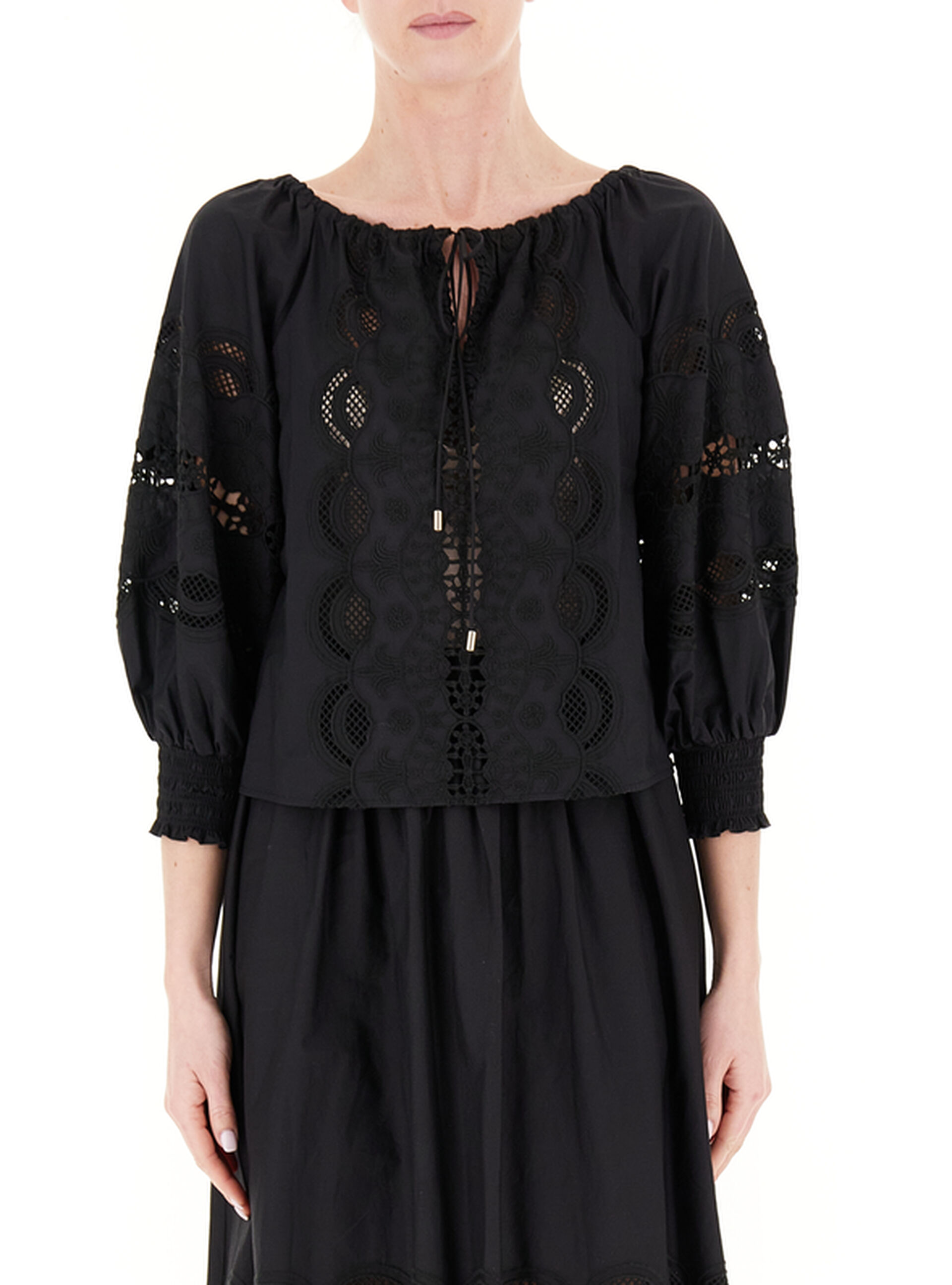 Blusa in cotone LIU JEANS NERO 40