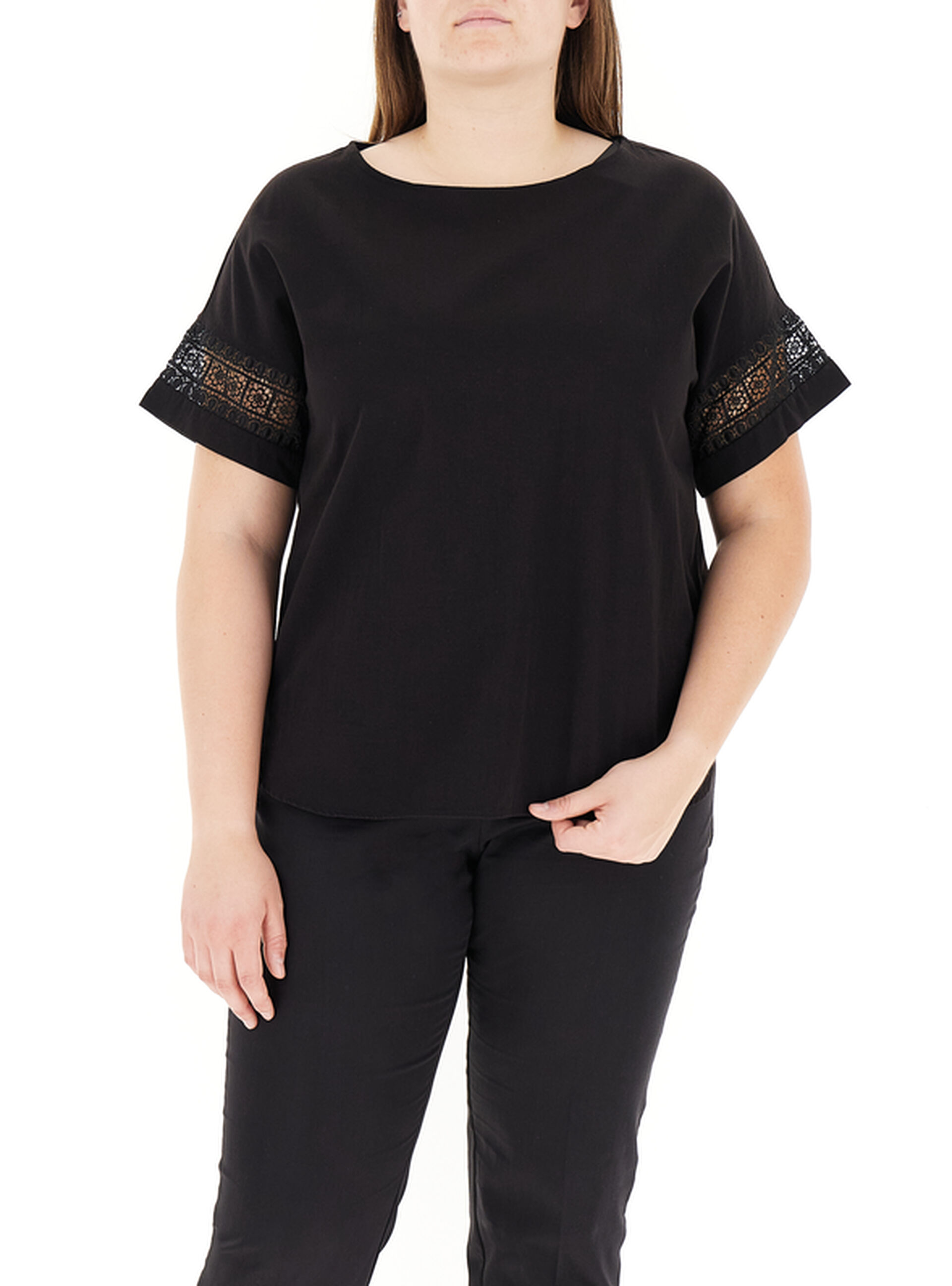 Blusa girocollo cotone COLLECTION NERO