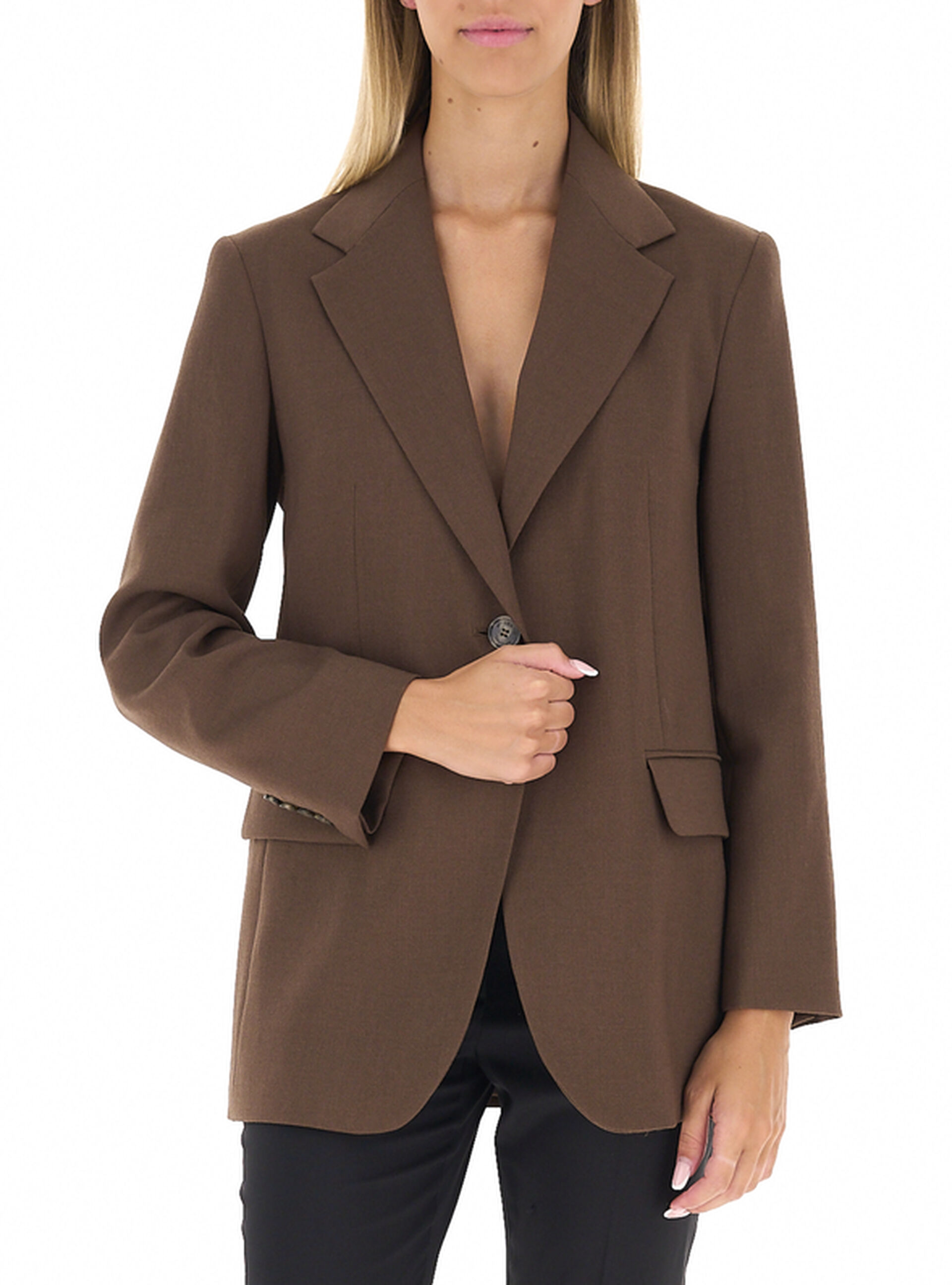 Blazer in lana MARRONE 44