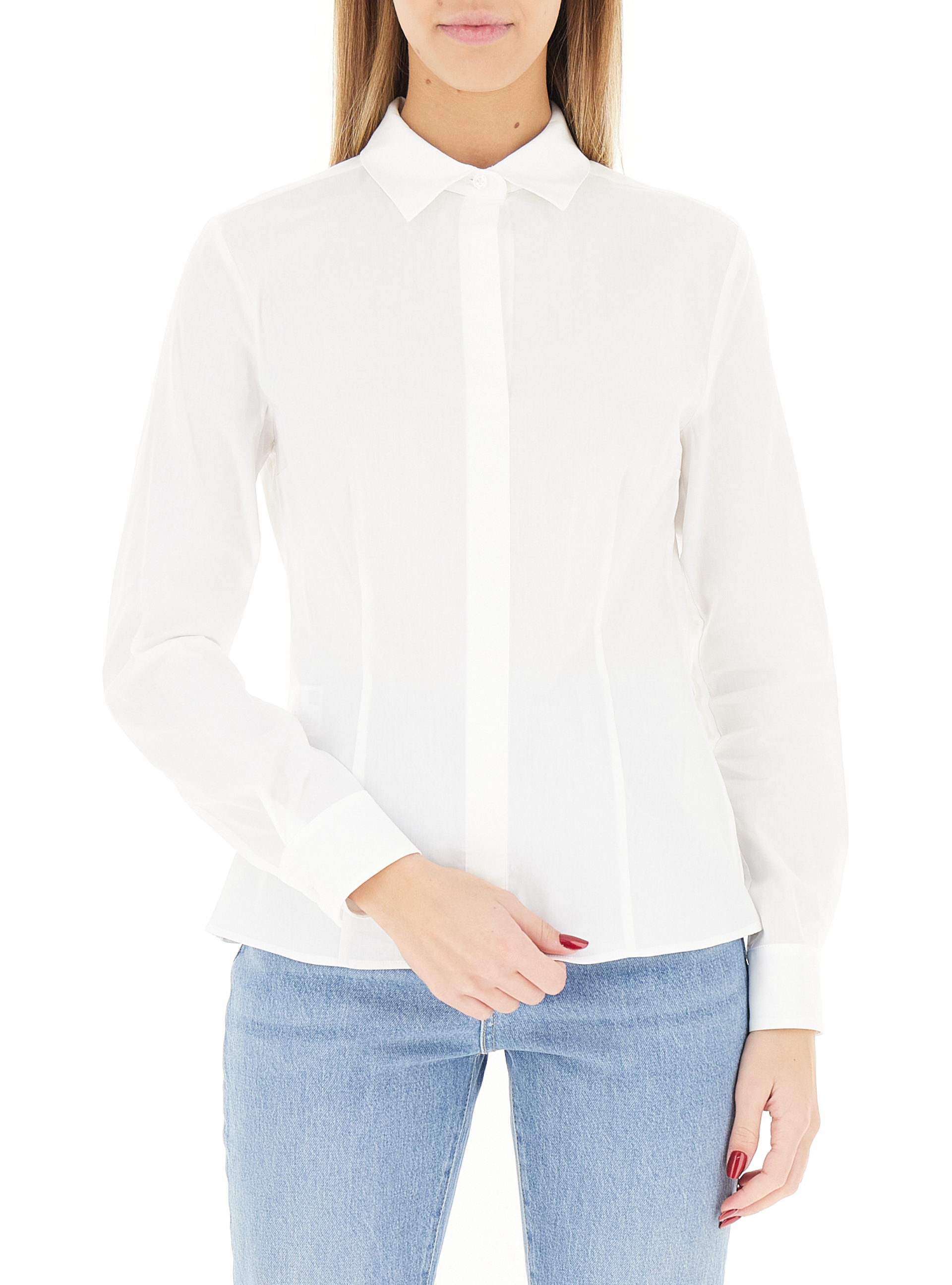 Camicia misto cotone BOSS BIANCO