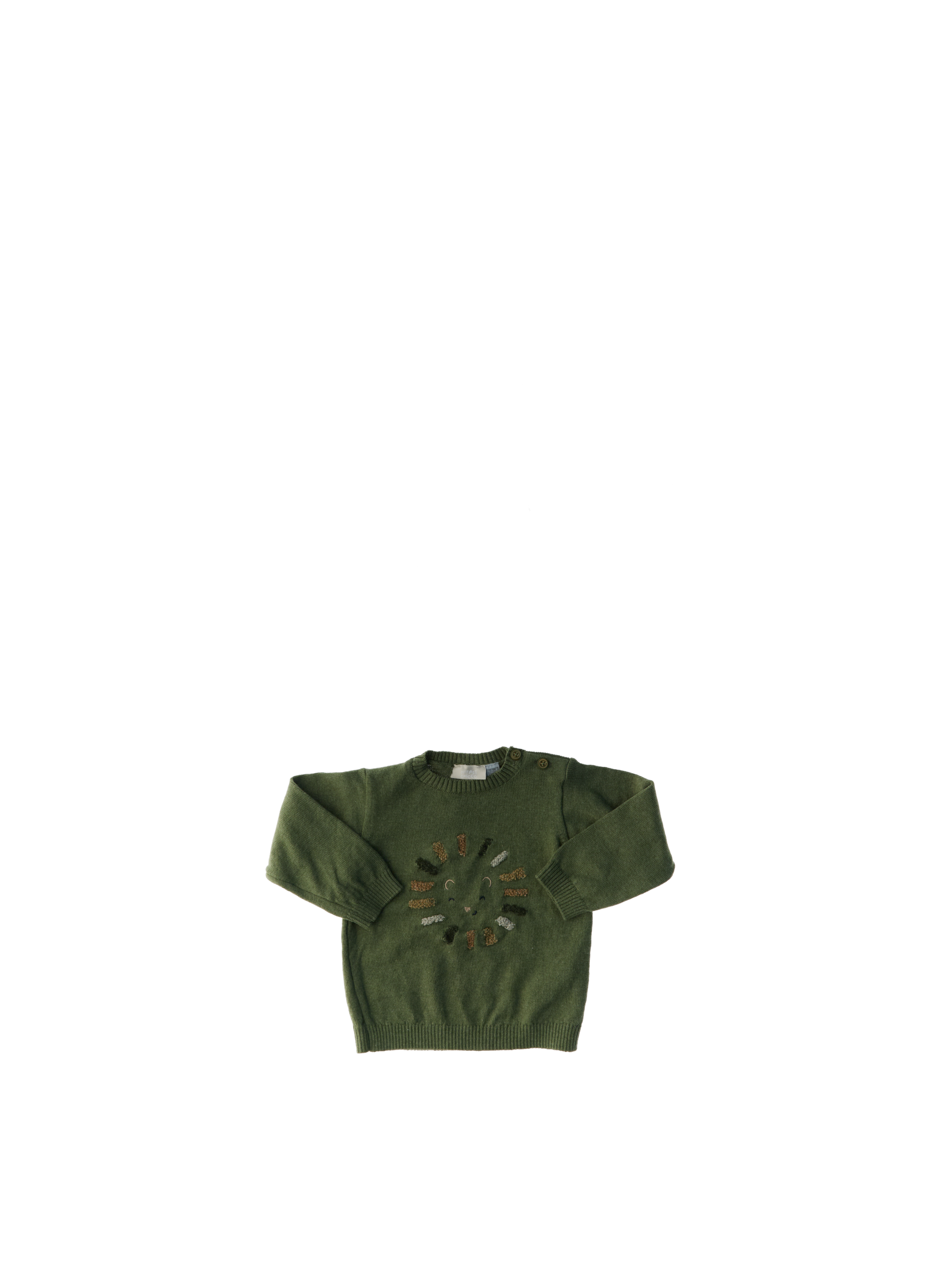 Maglione cotone lana VERDE MILITARE 092/24M