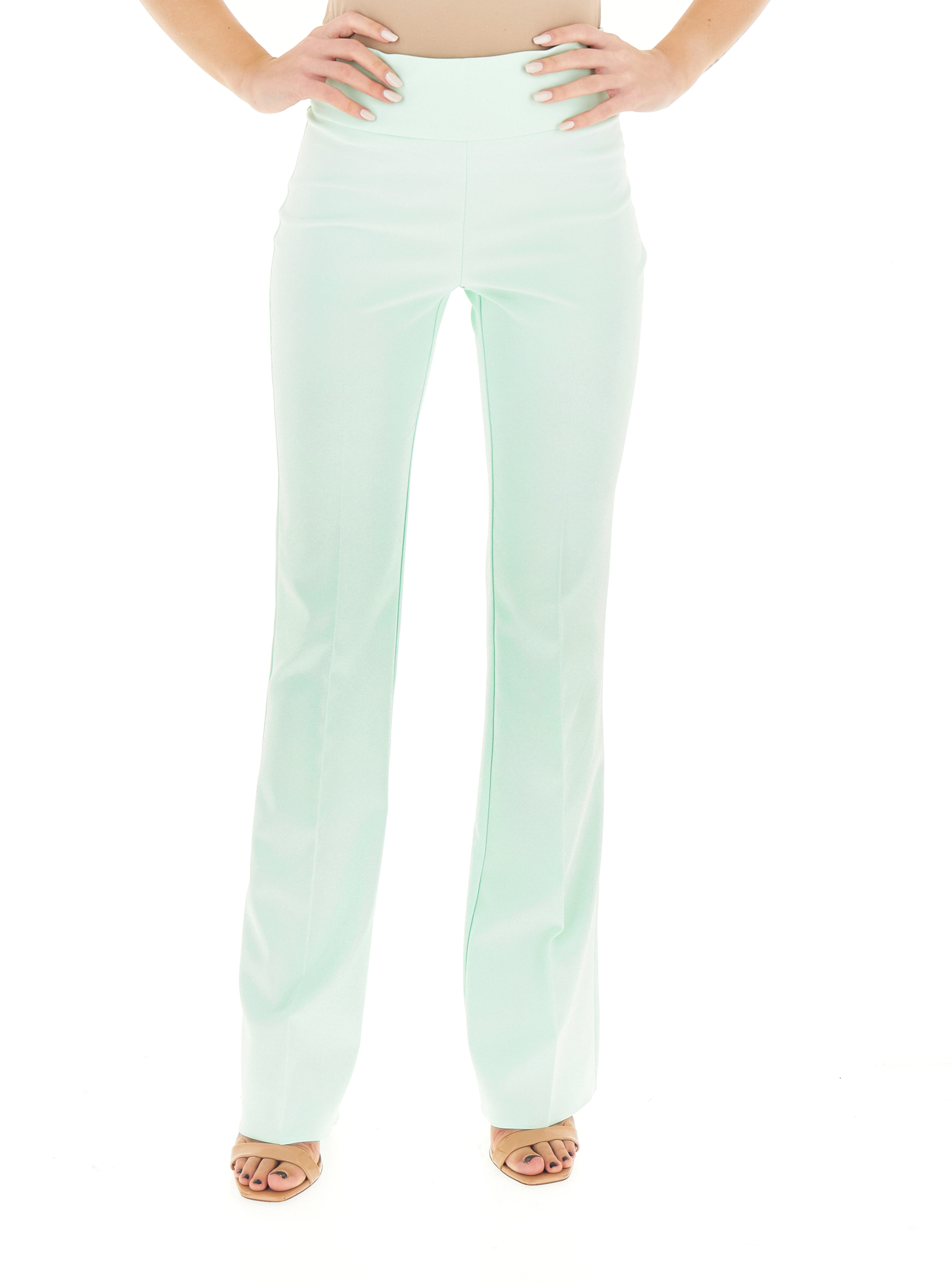 Pantalone flare VERDE MENTA M