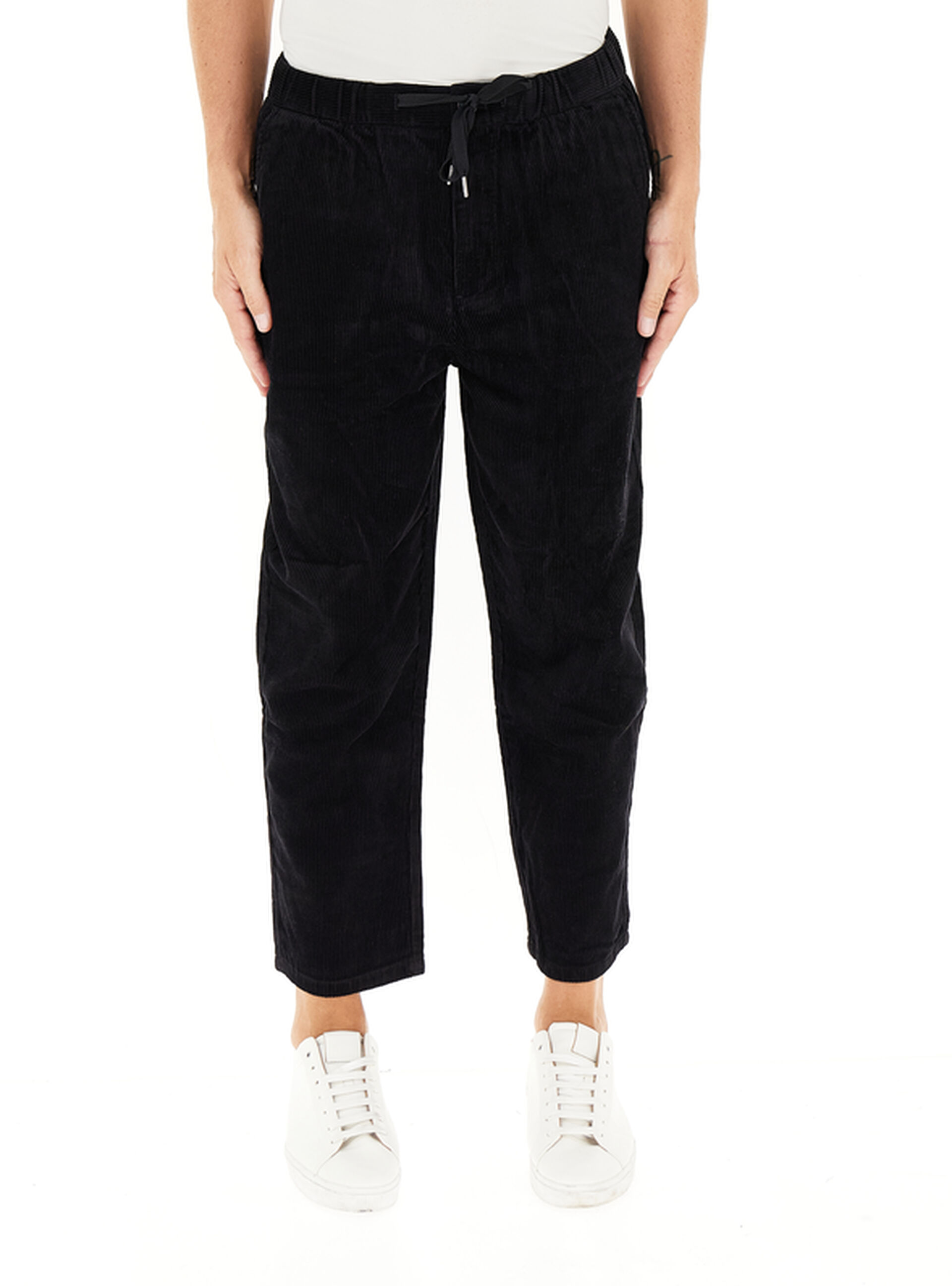 SUN68 Pantalone in velluto NERO
