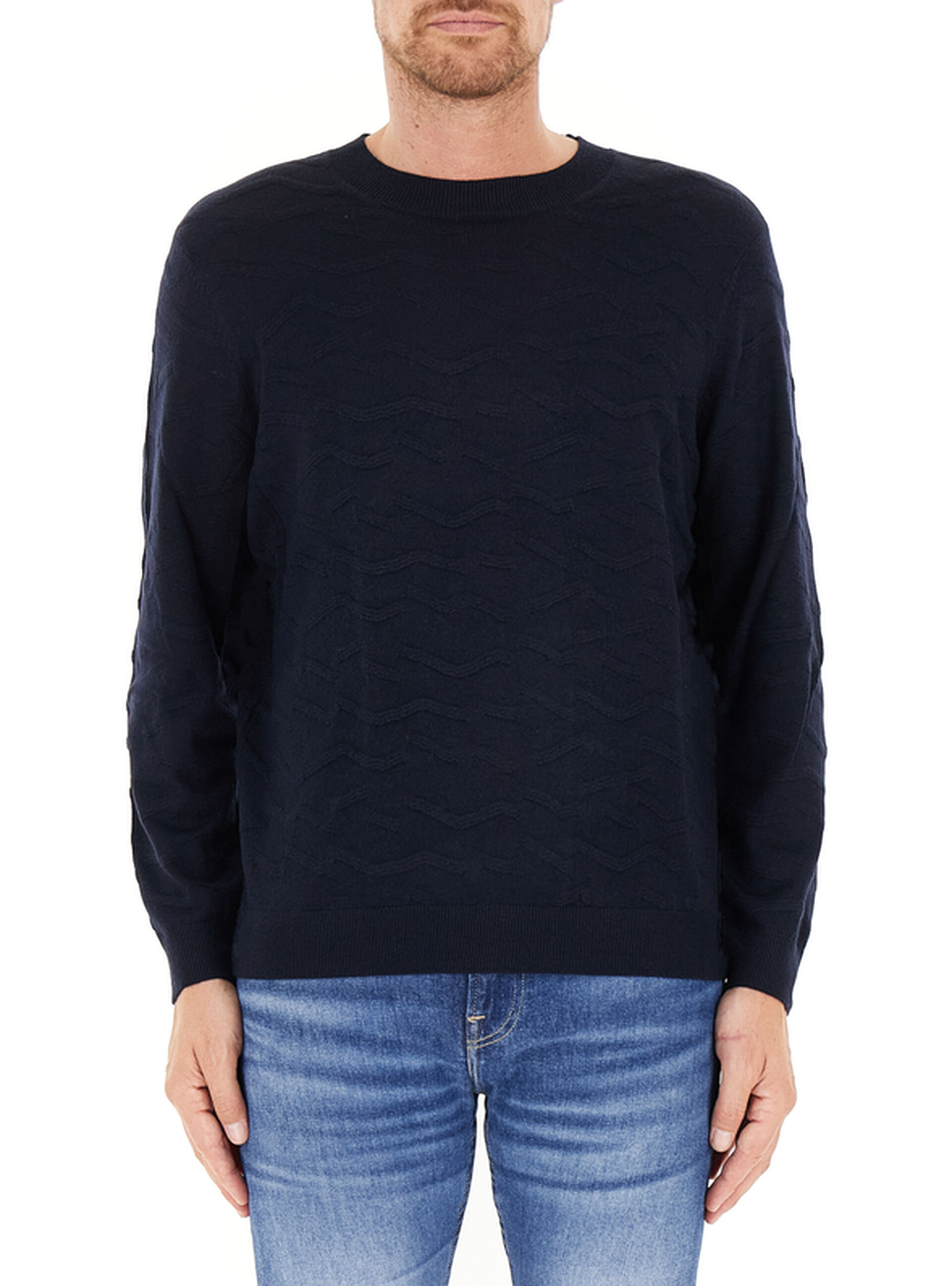 Maglione misto lana BLU NAVY