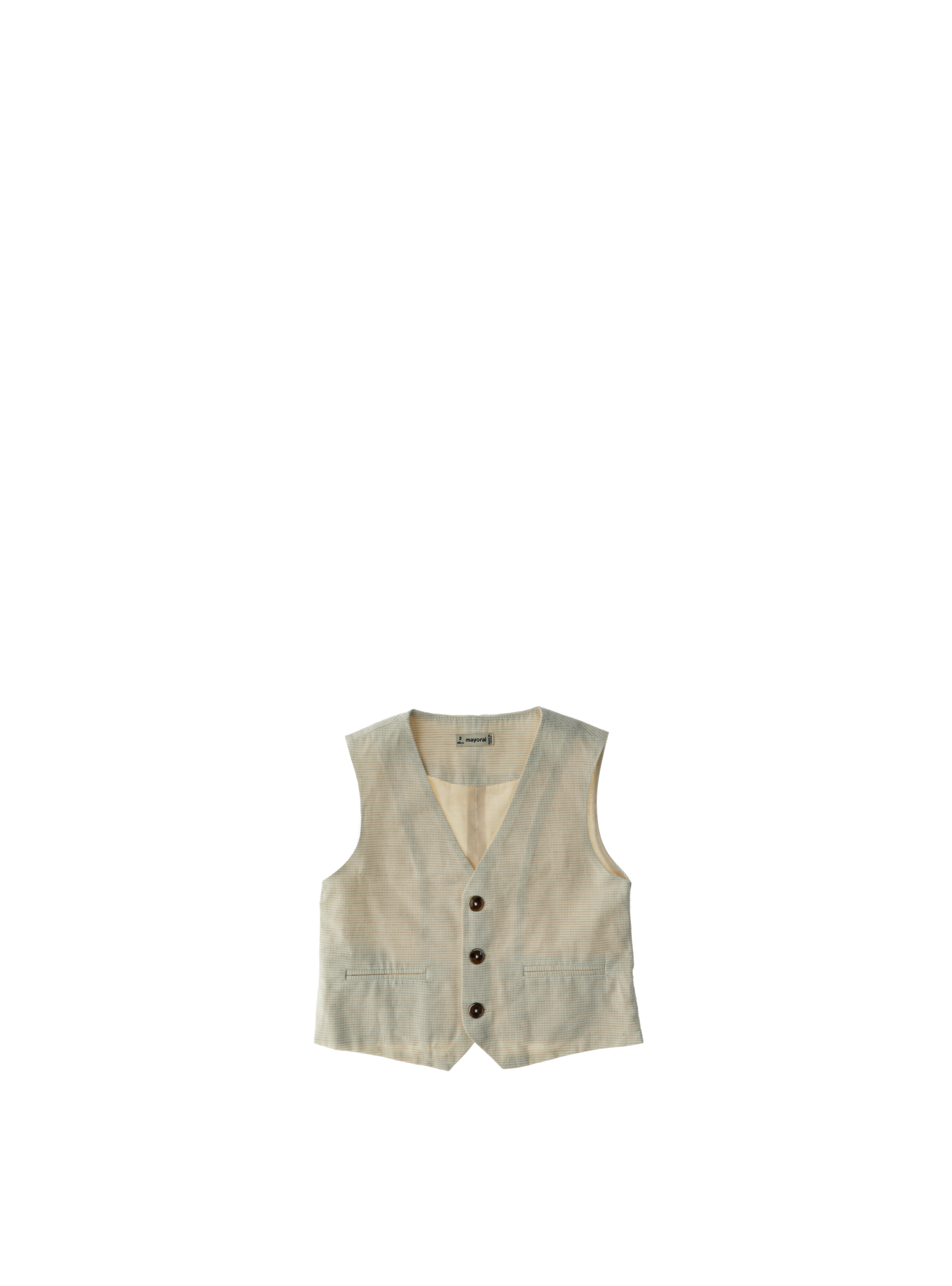 MAYORAL Gilet lino cotone BEIGE 5