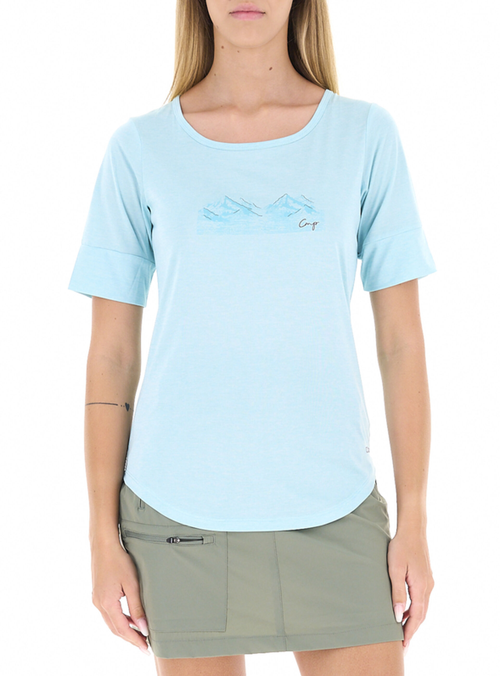 T-shirt tessuto tecnico AZZURRO 46