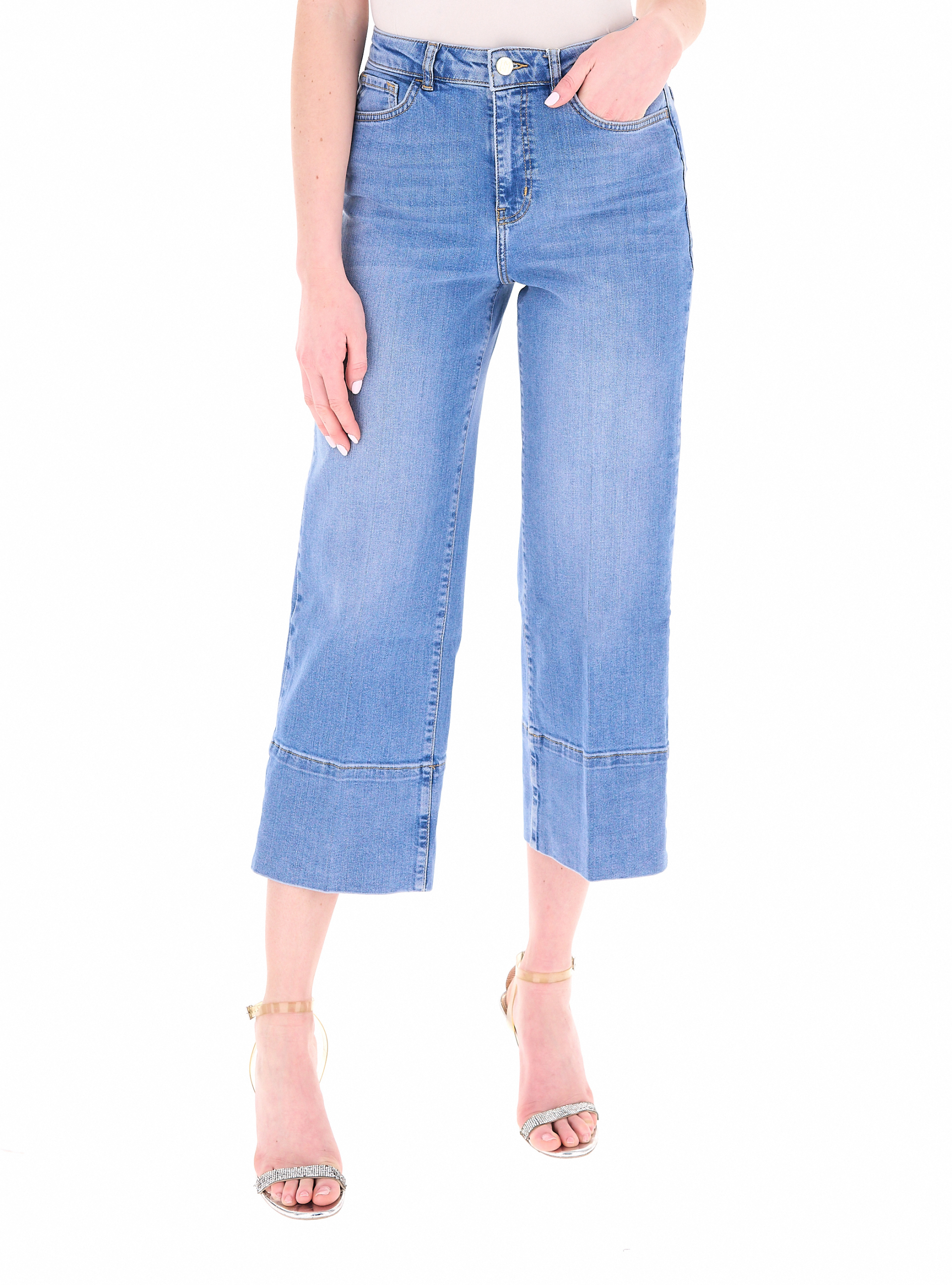 Jeans wide leg AZZURRO