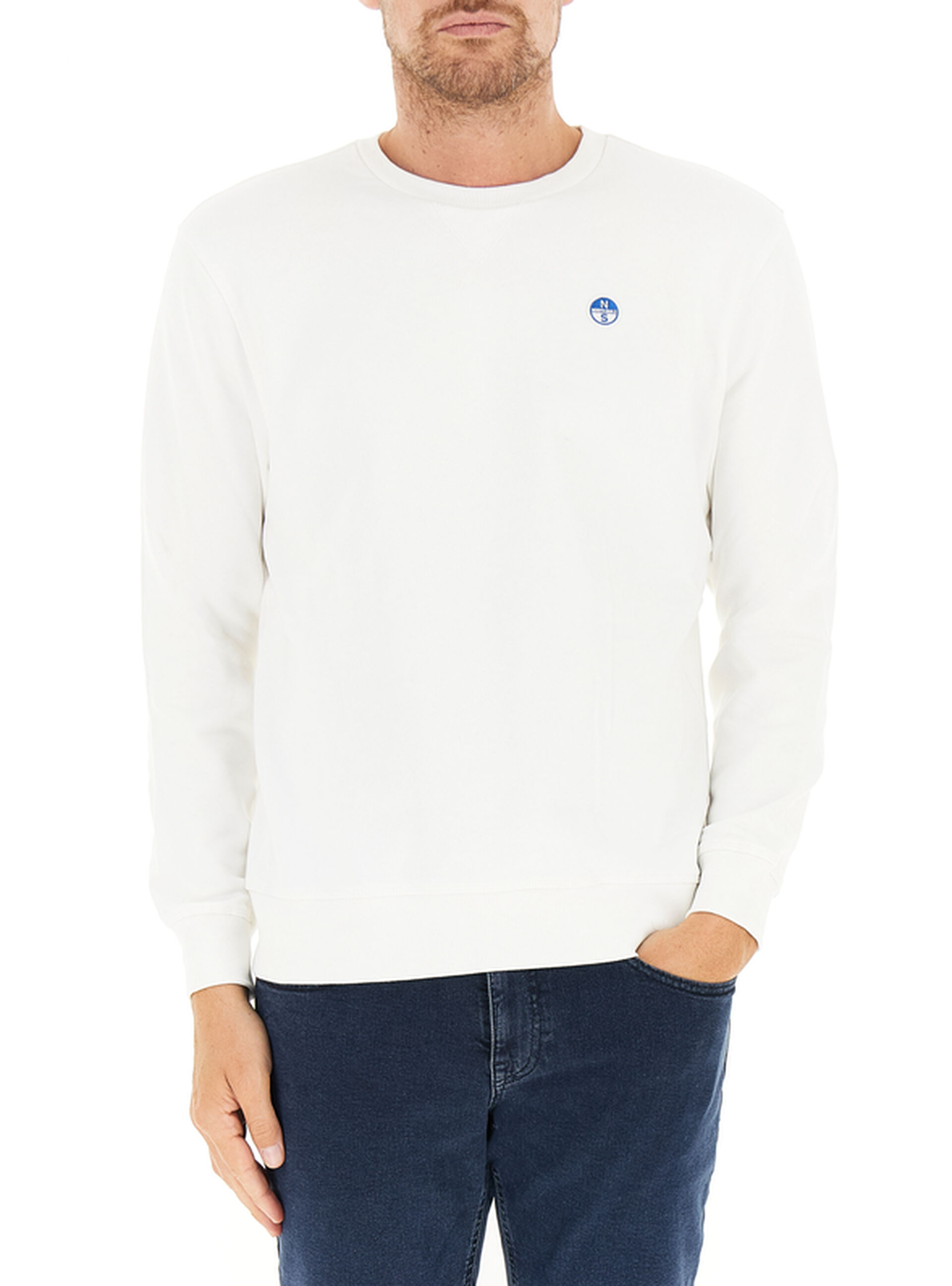Felpa in cotone BIANCO M