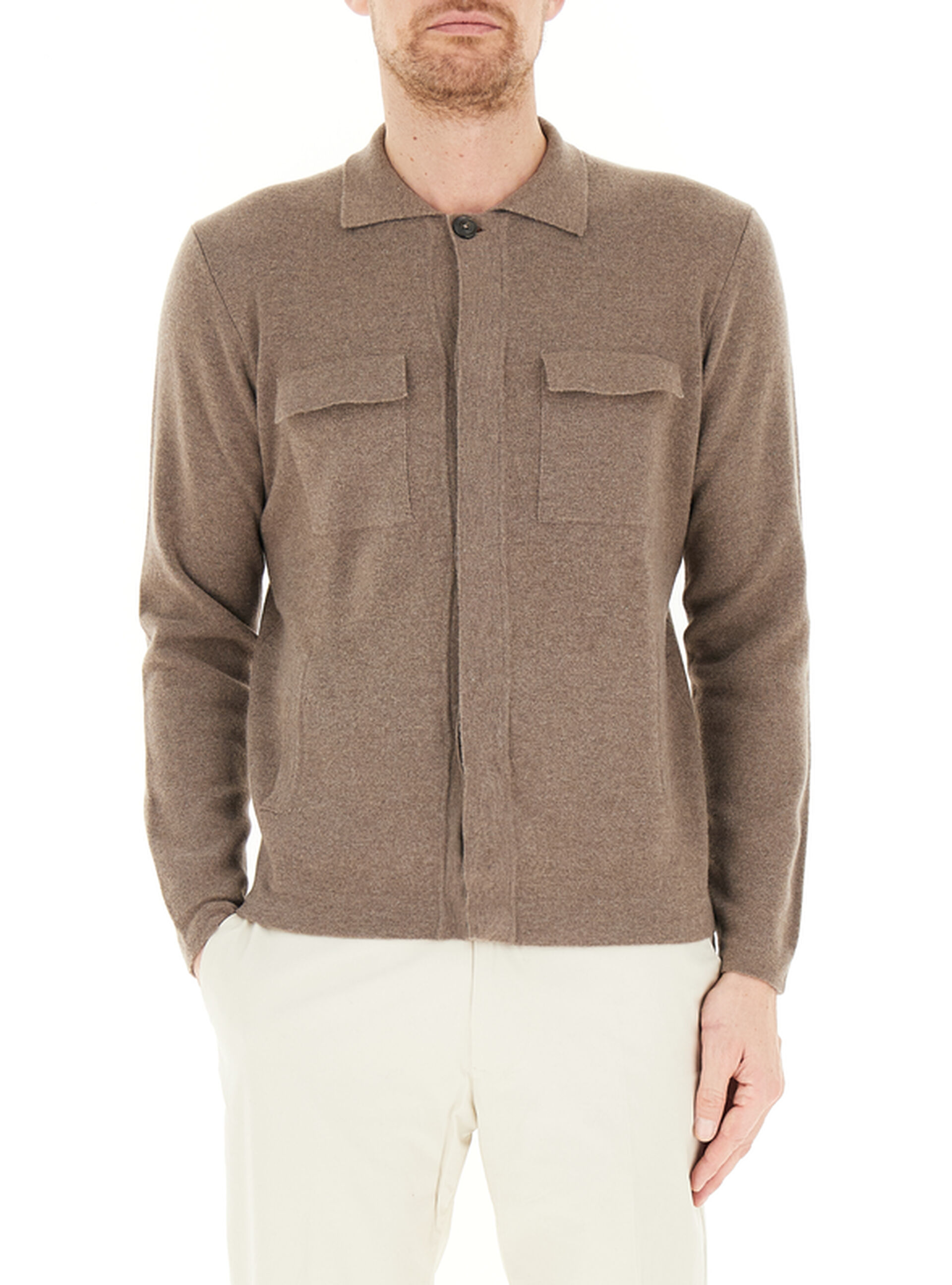Cardigan con colletto CAMMELLO 52