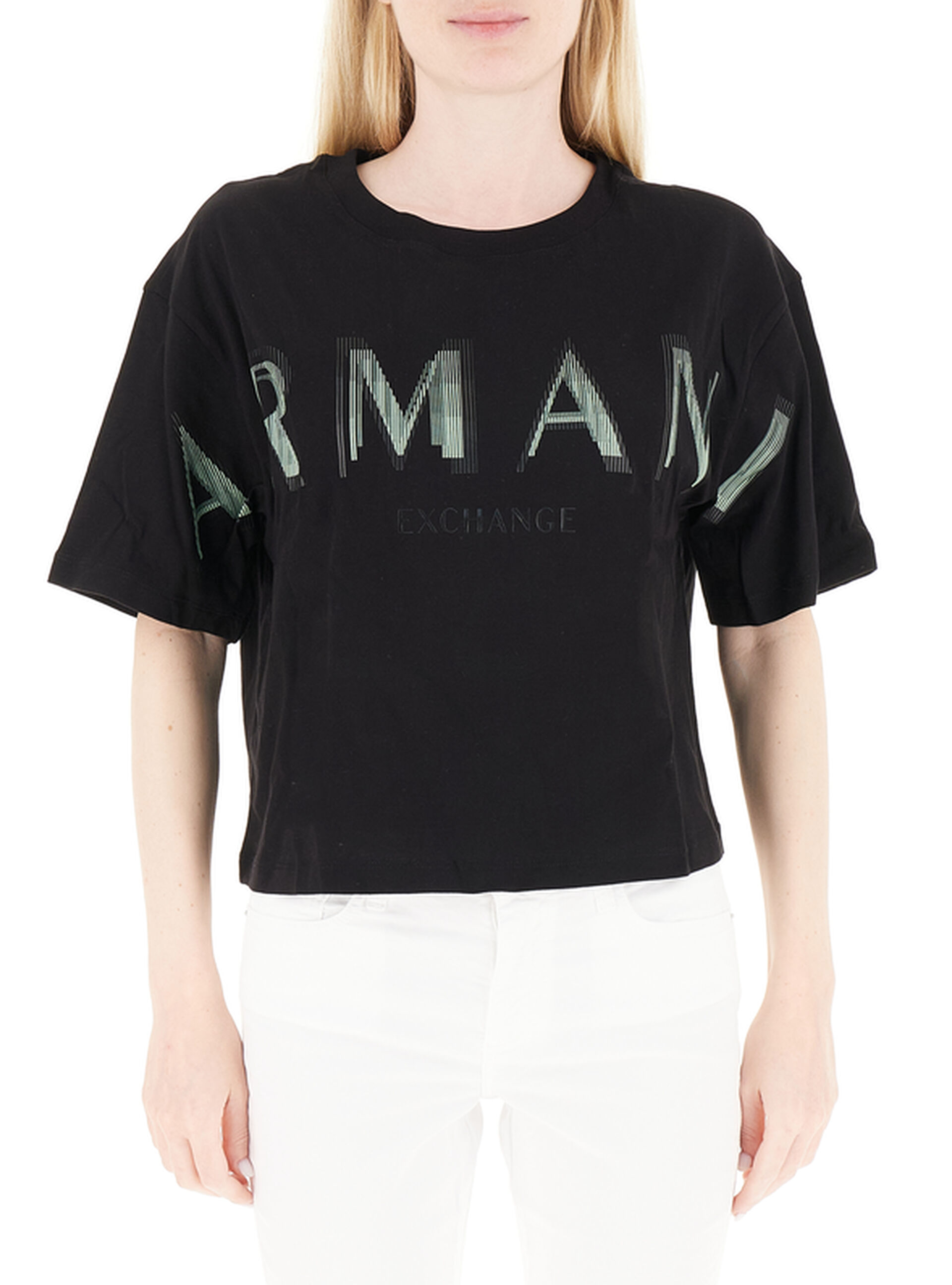 T-shirt girocollo cotone NERO