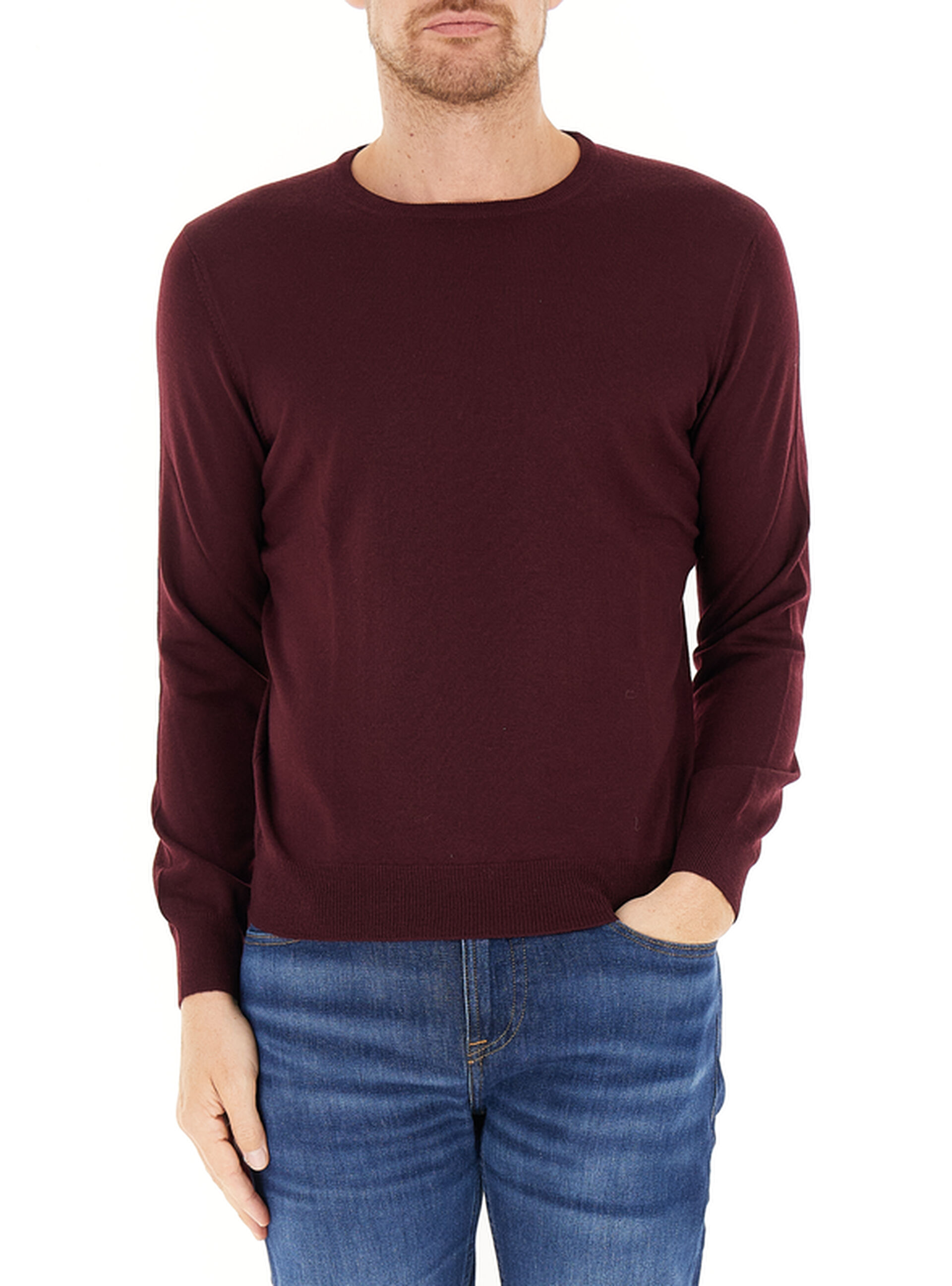 GRAN SASSO Maglia in lana BORDEAUX