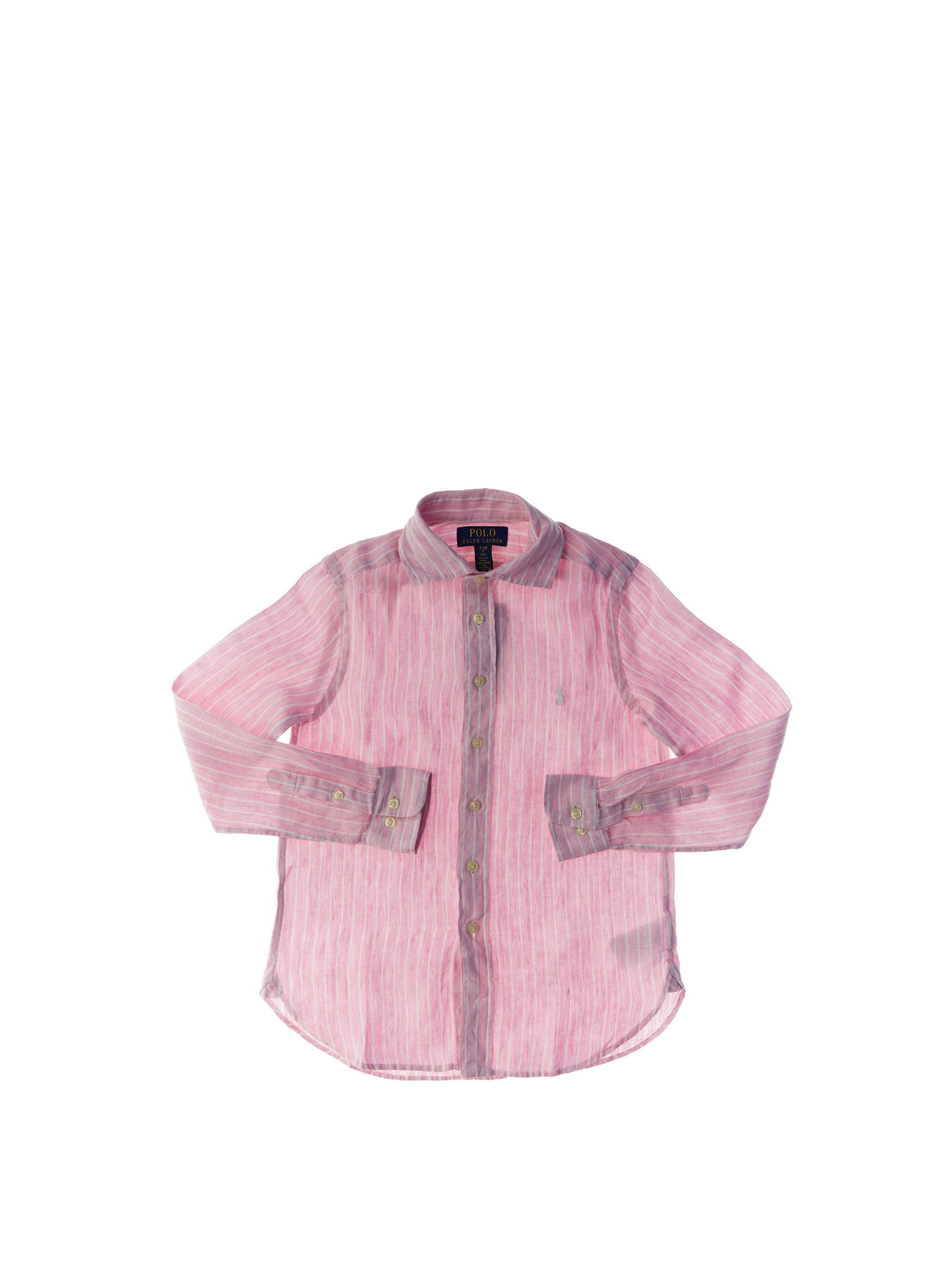 Camicia in lino POLO BOYS ROSA