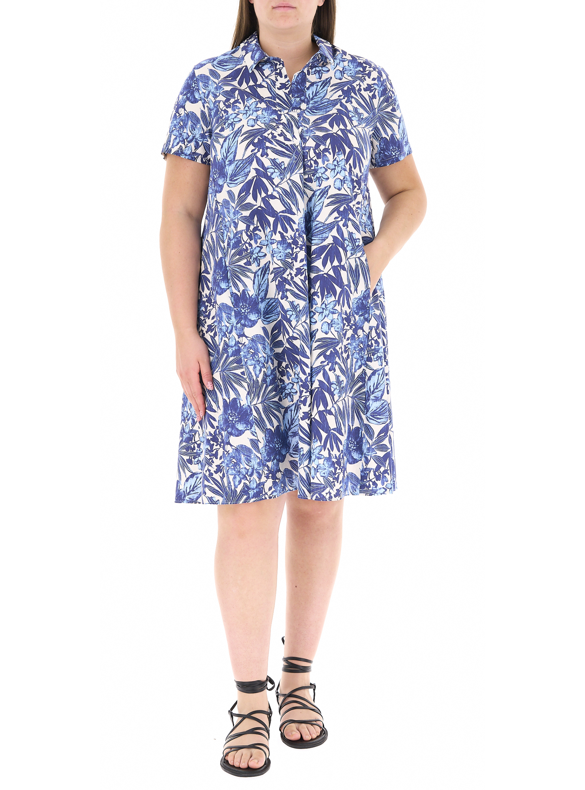 LUISA VIOLA Abito in cotone BLU 39