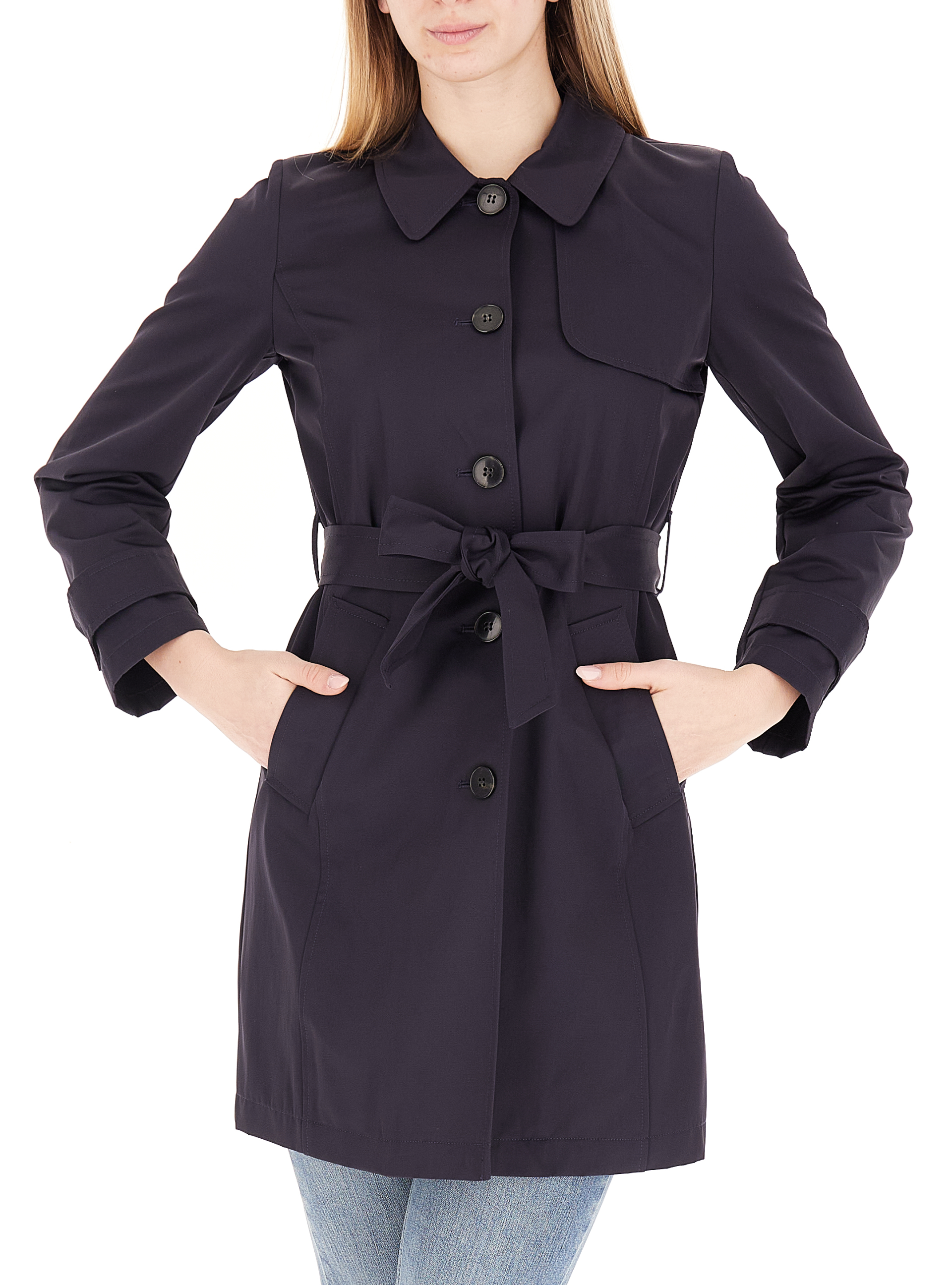 Trench con cintura BLU NAVY