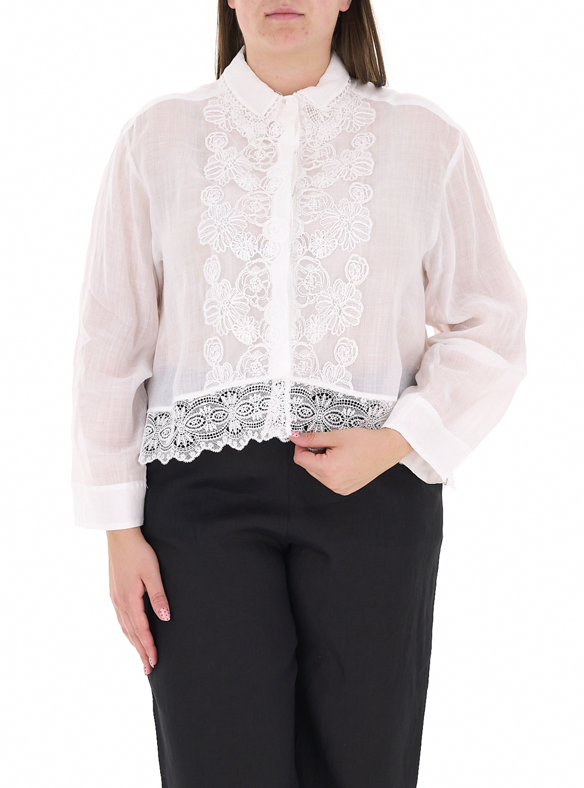 Camicia con pizzo COLLECTION PANNA 48