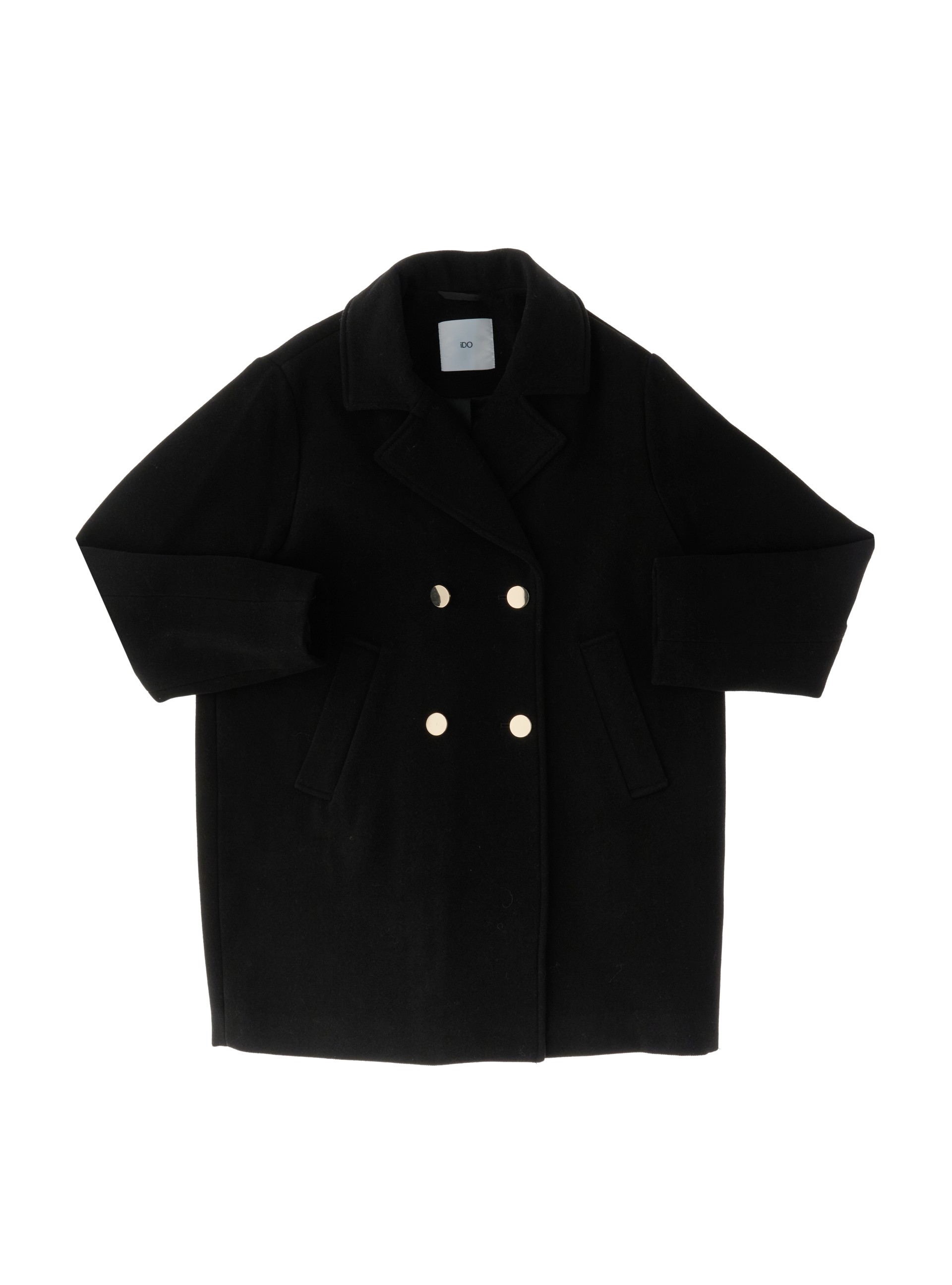 IDO Cappotto doppiopetto NERO