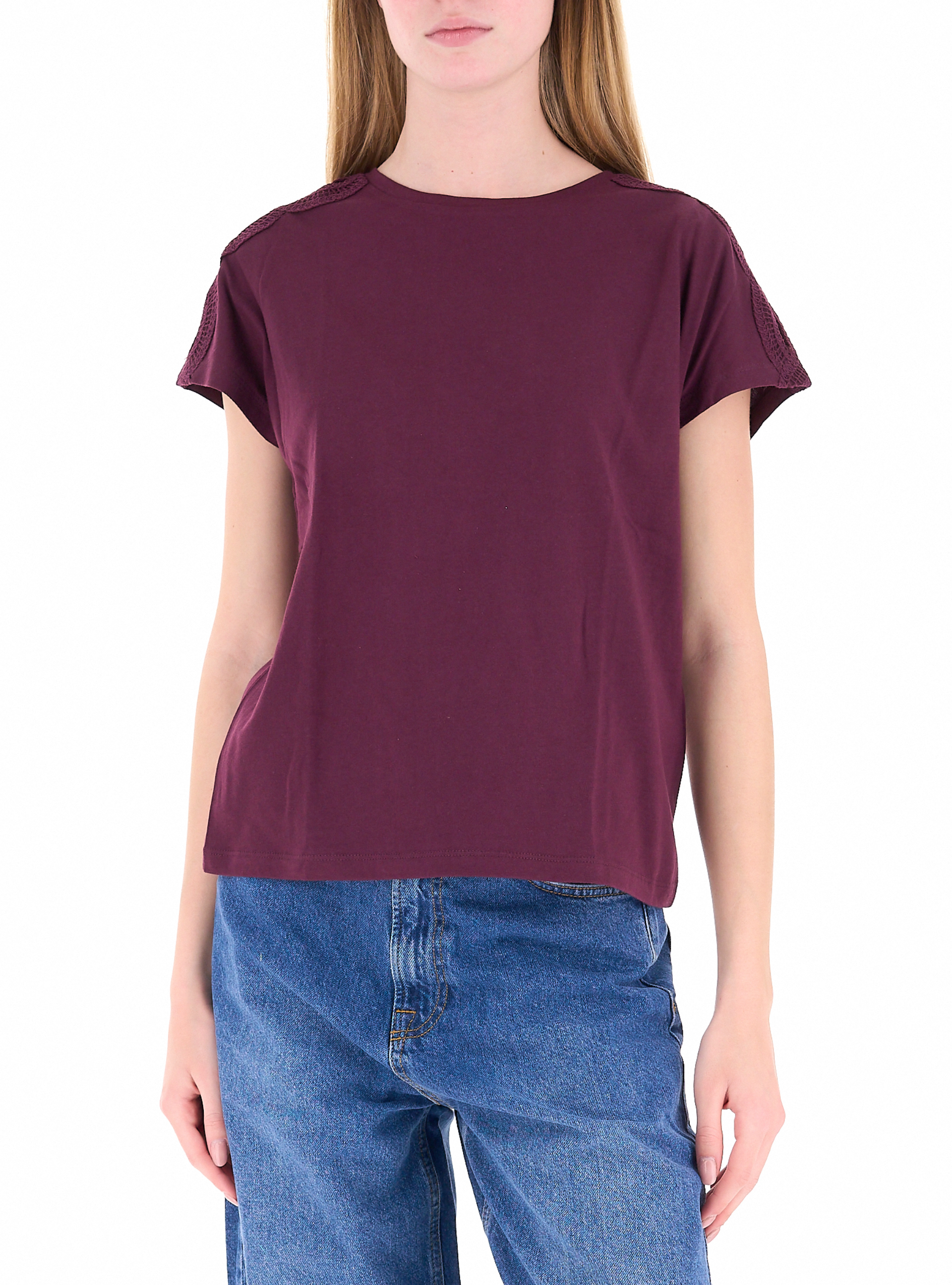 T-shirt in cotone BORDEAUX