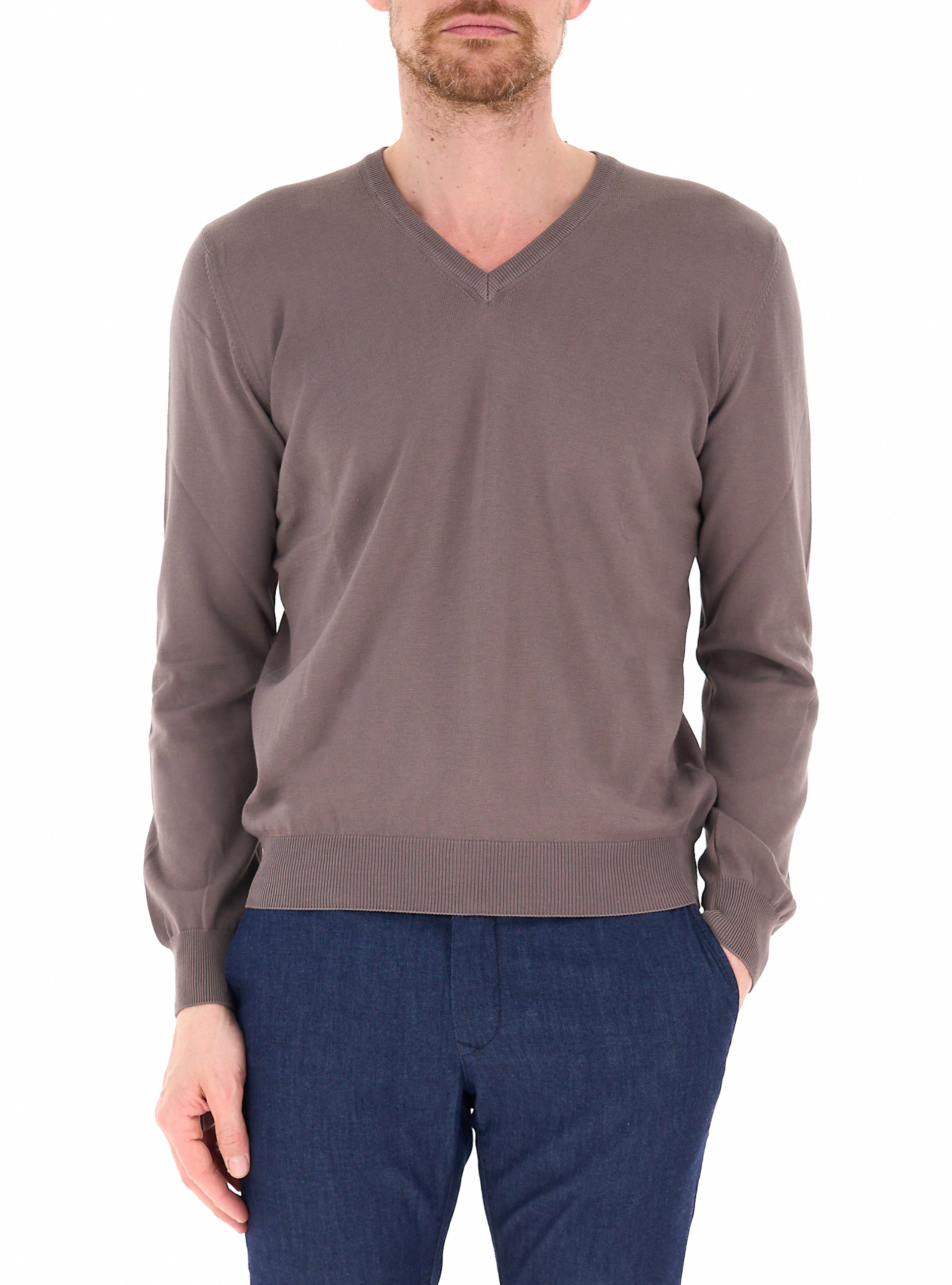 GRAN SASSO Maglia in cotone FANGO
