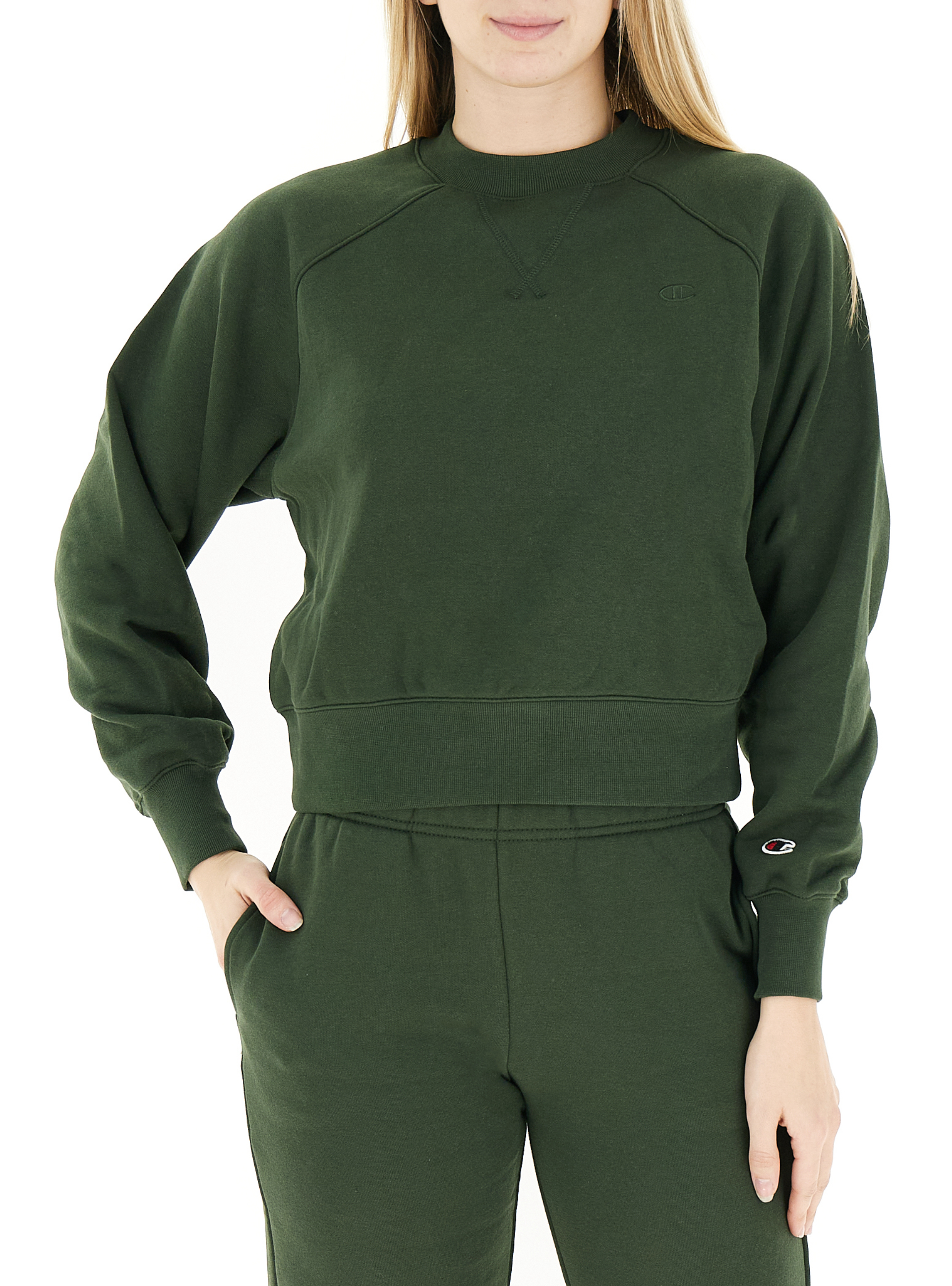 Felpa girocollo VERDE MILITARE