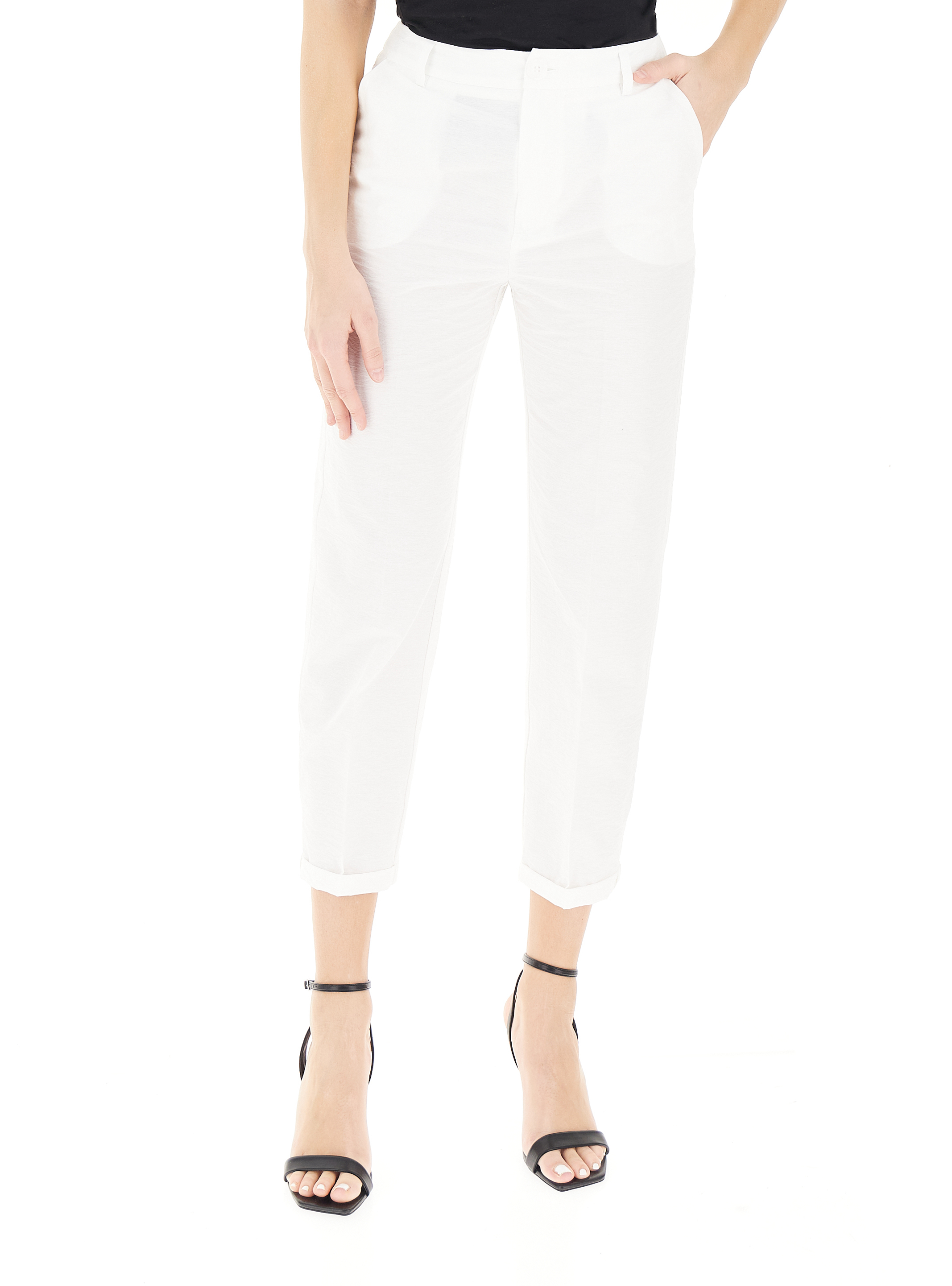 KOCCA Pantalone cropped BIANCO