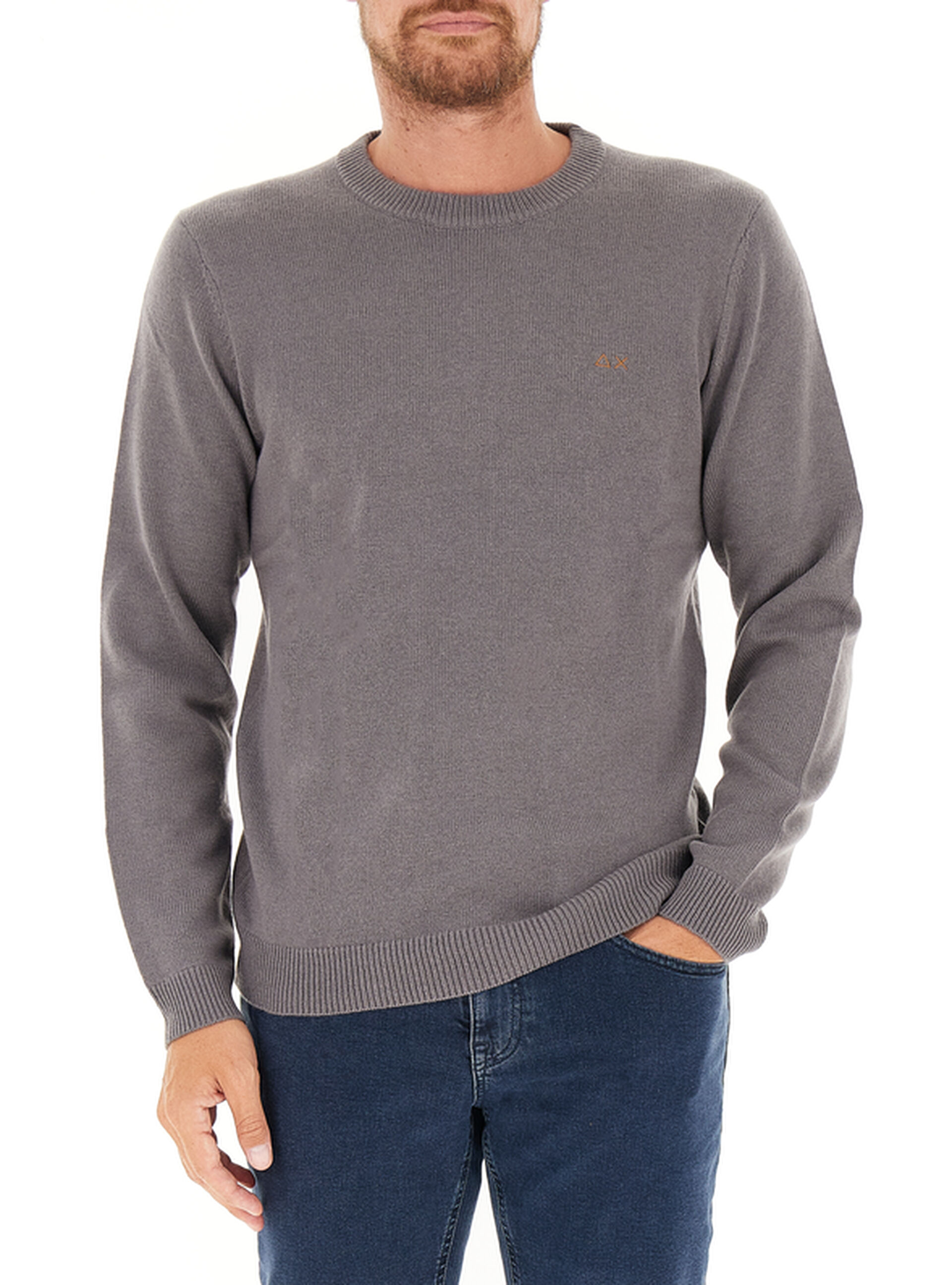 SUN68 Maglione girocollo PIOMBO