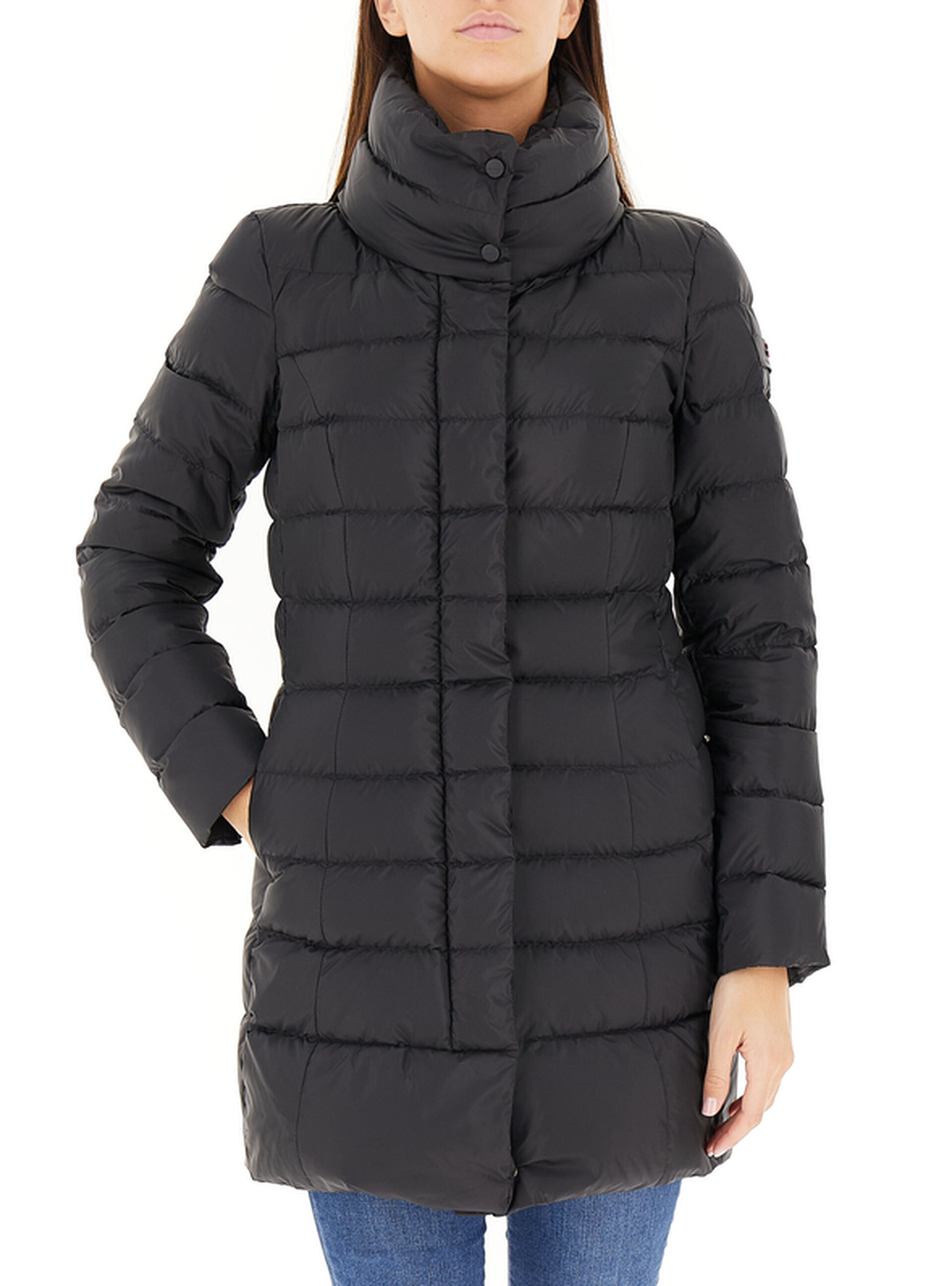 Piumino collo alto NERO 50