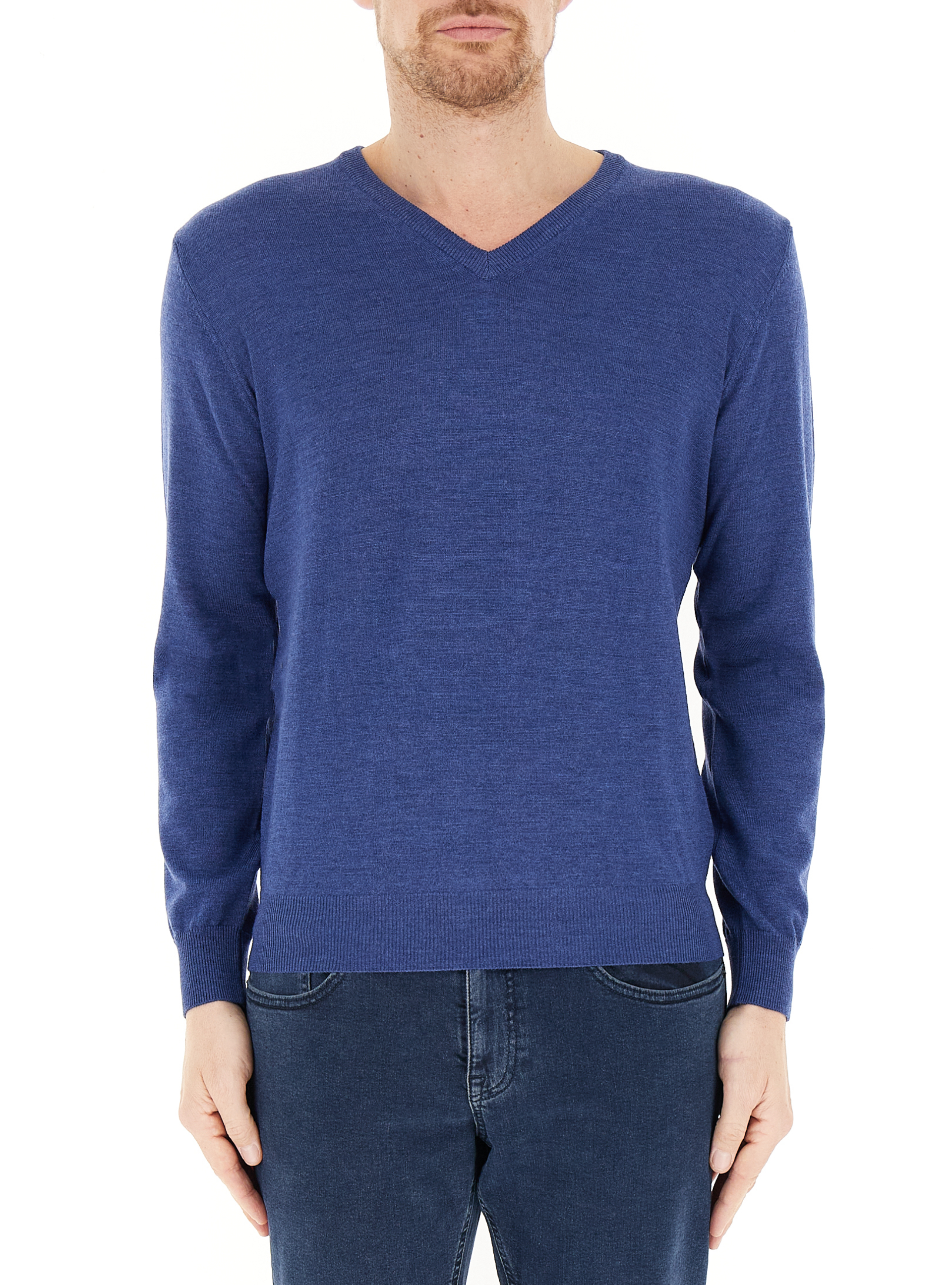 Maglione lana merino extrafine BLU