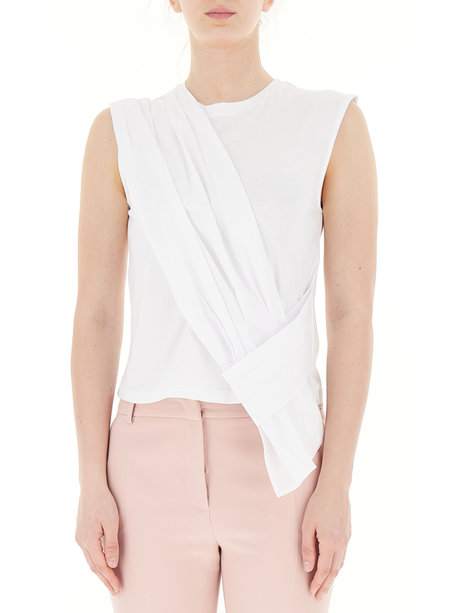 T-shirt con inserto BIANCO L