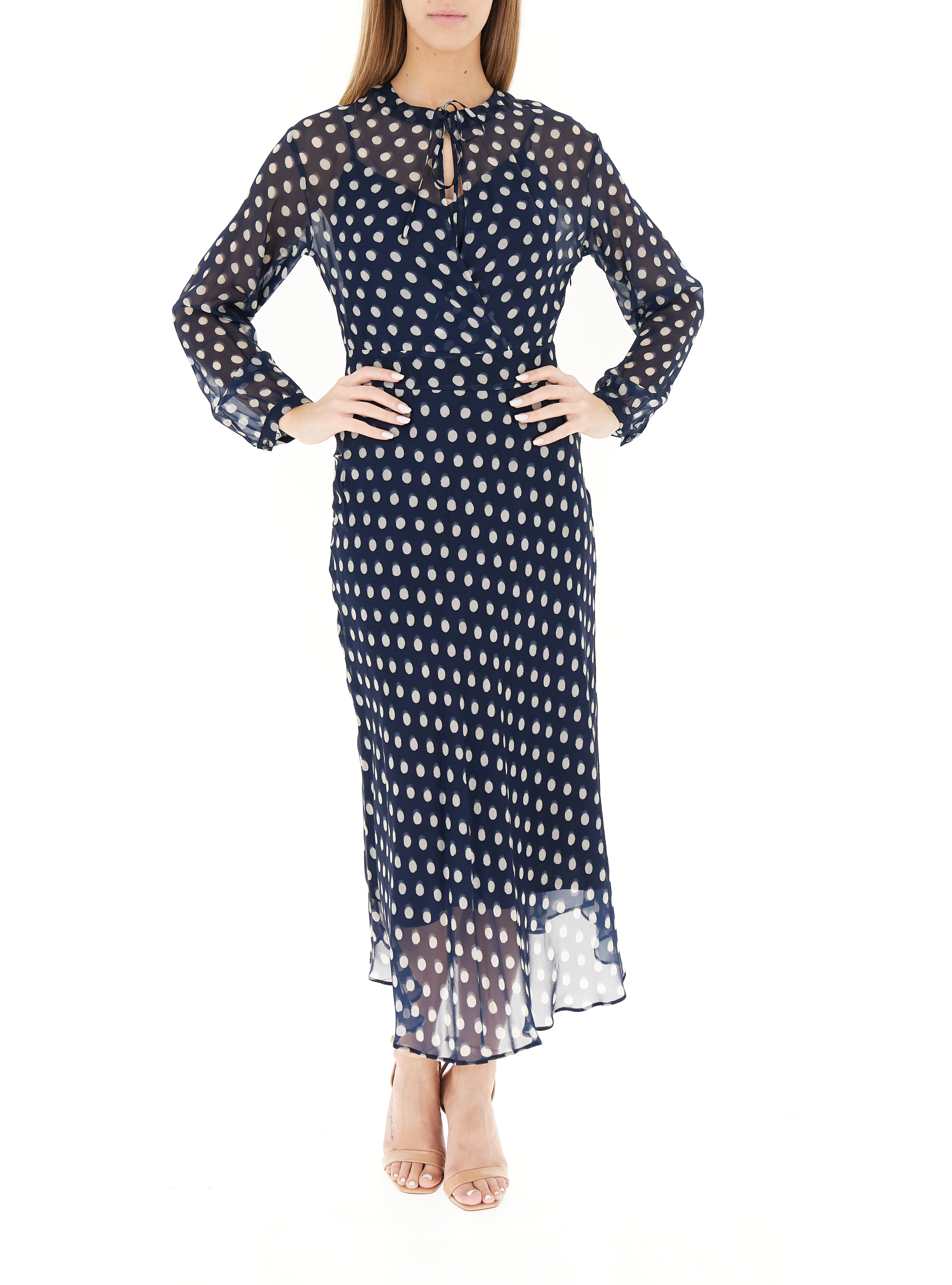 Abito midi viscosa BLU NAVY