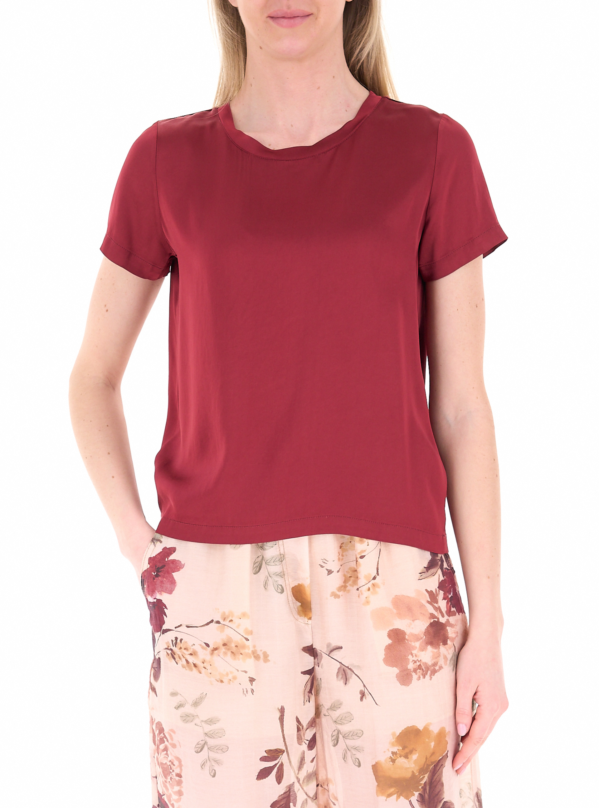 VICOLO Blusa in viscosa BORDEAUX S