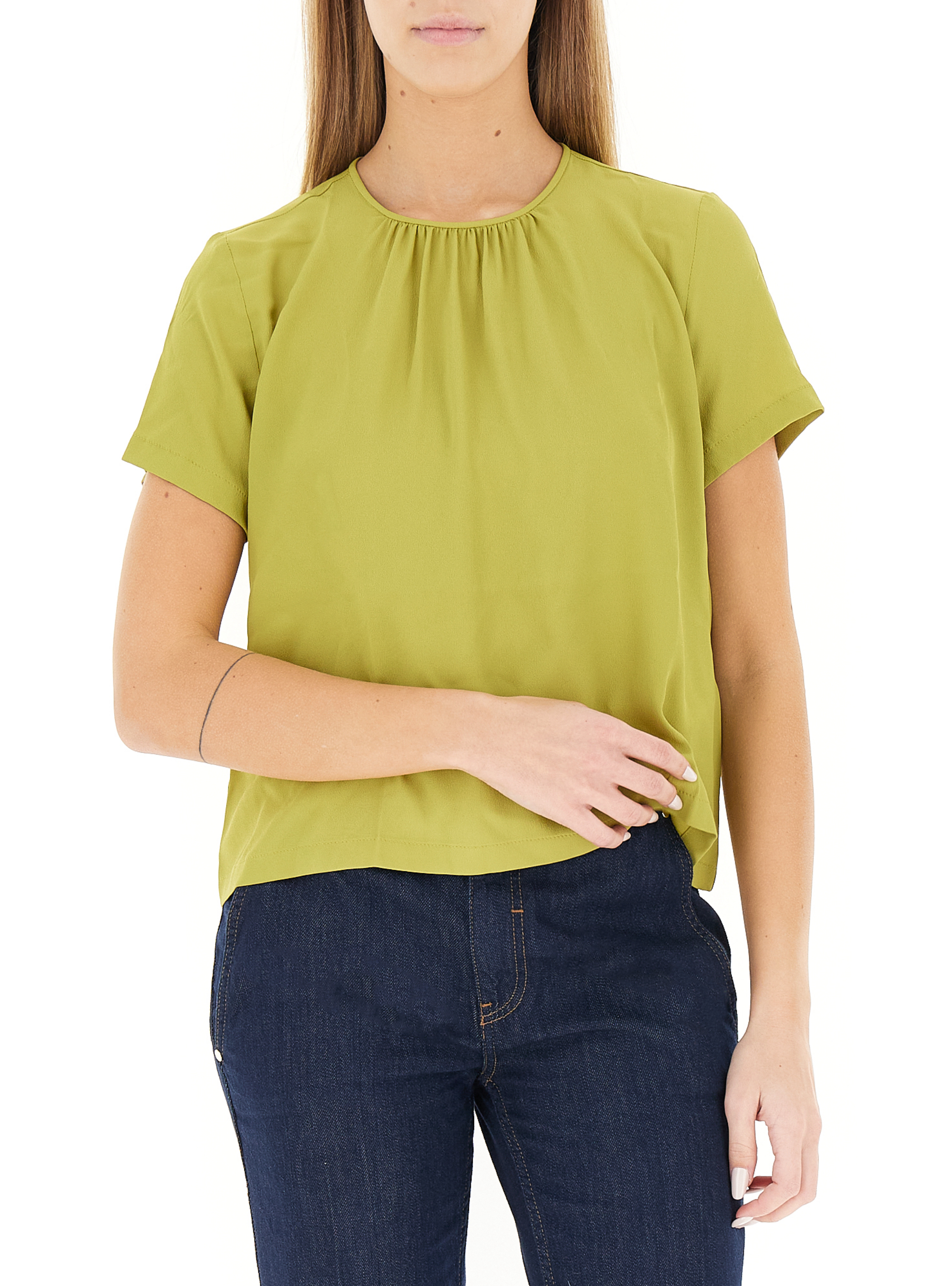Blusa misto seta VERDE LIME