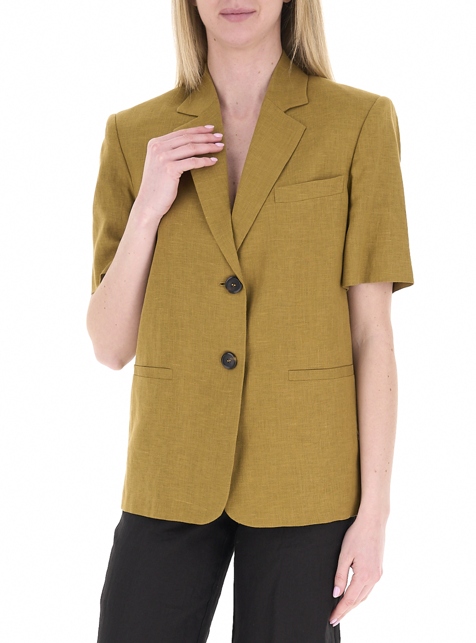 Pinko Blazer in lino SENAPE