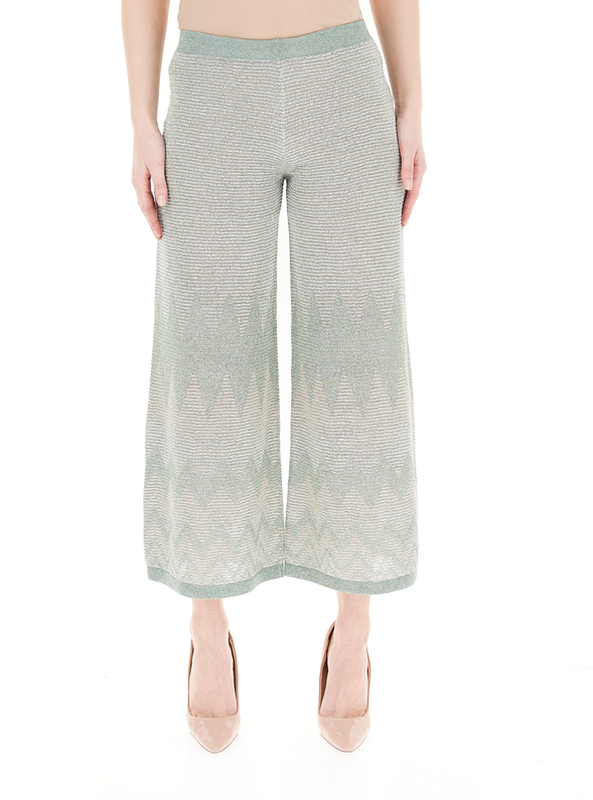 Pantalone a palazzo VERDE MENTA