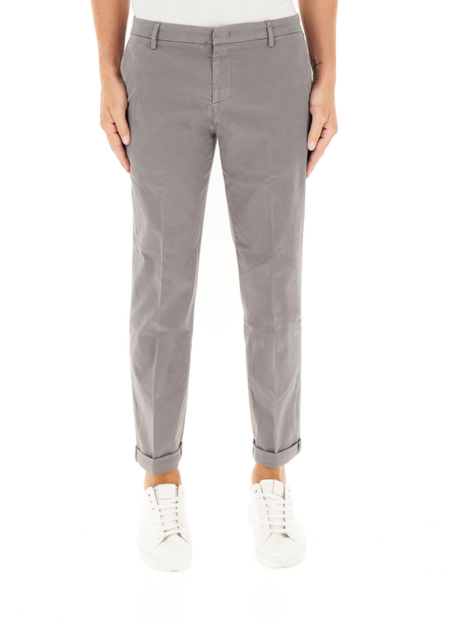 DONDUP Pantalone chino GRIGIO