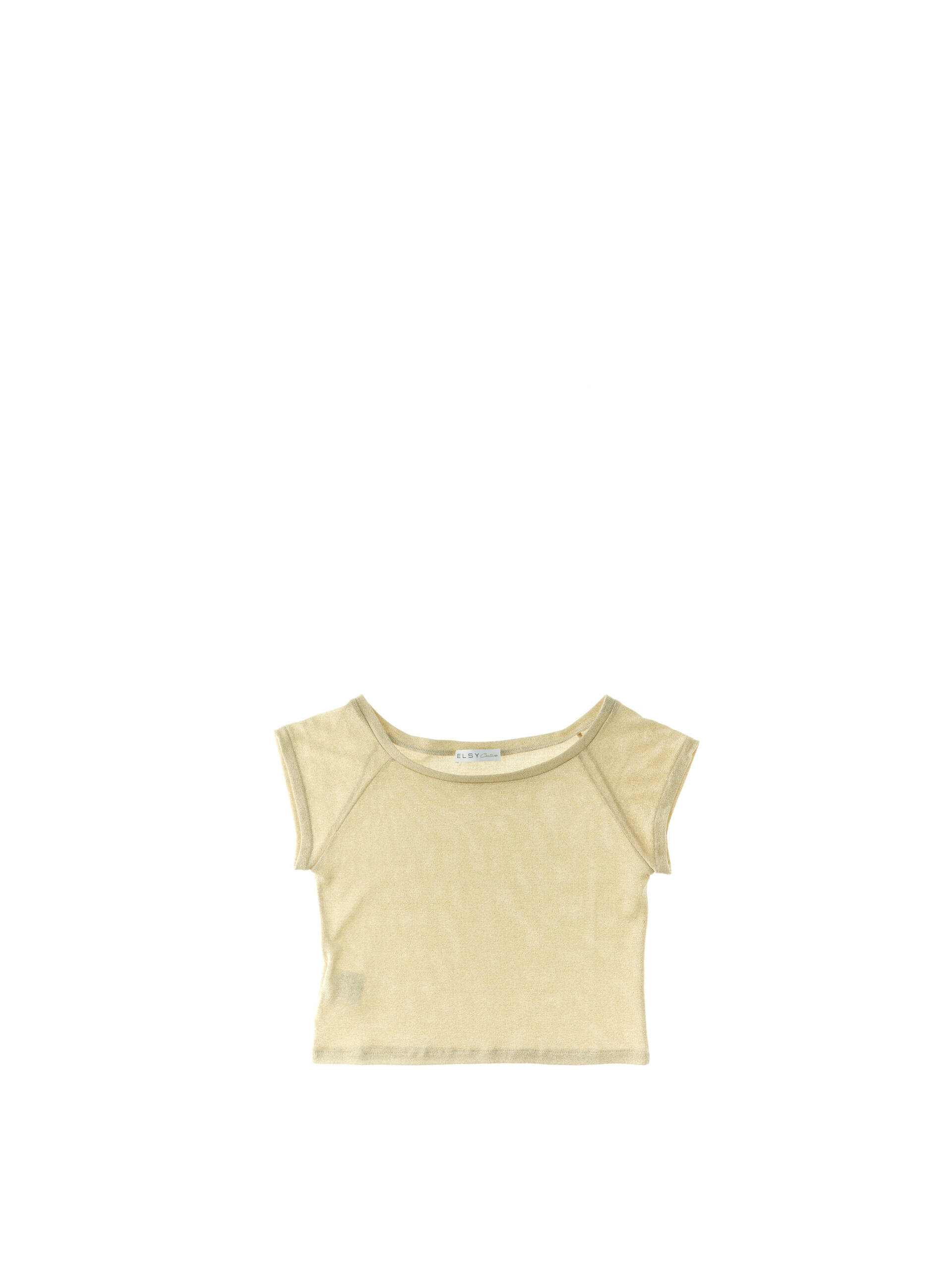 T-shirt scollo barchetta GIALLO