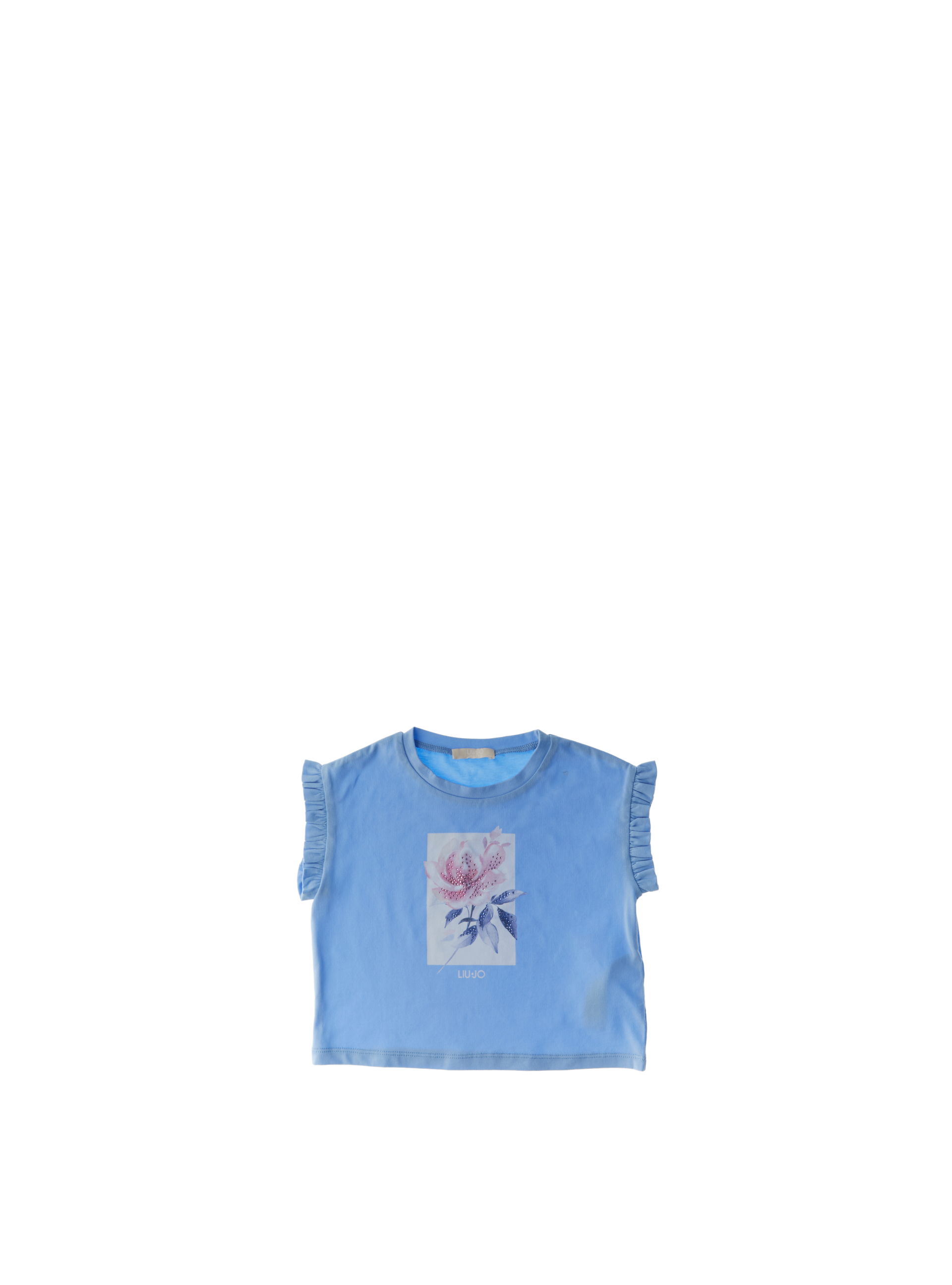 T-shirt girocollo BABY CELESTE