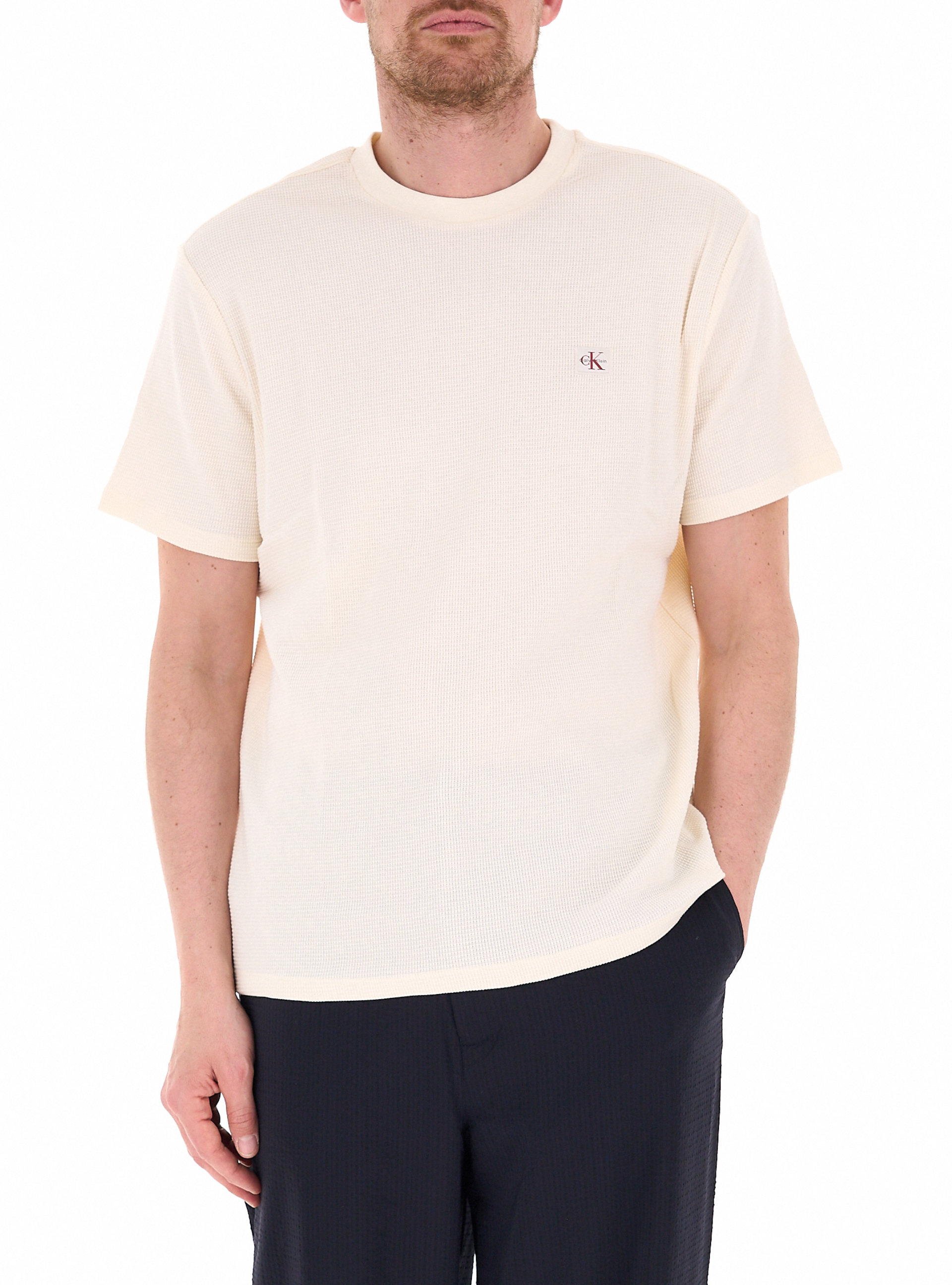 T-shirt girocollo AVORIO L